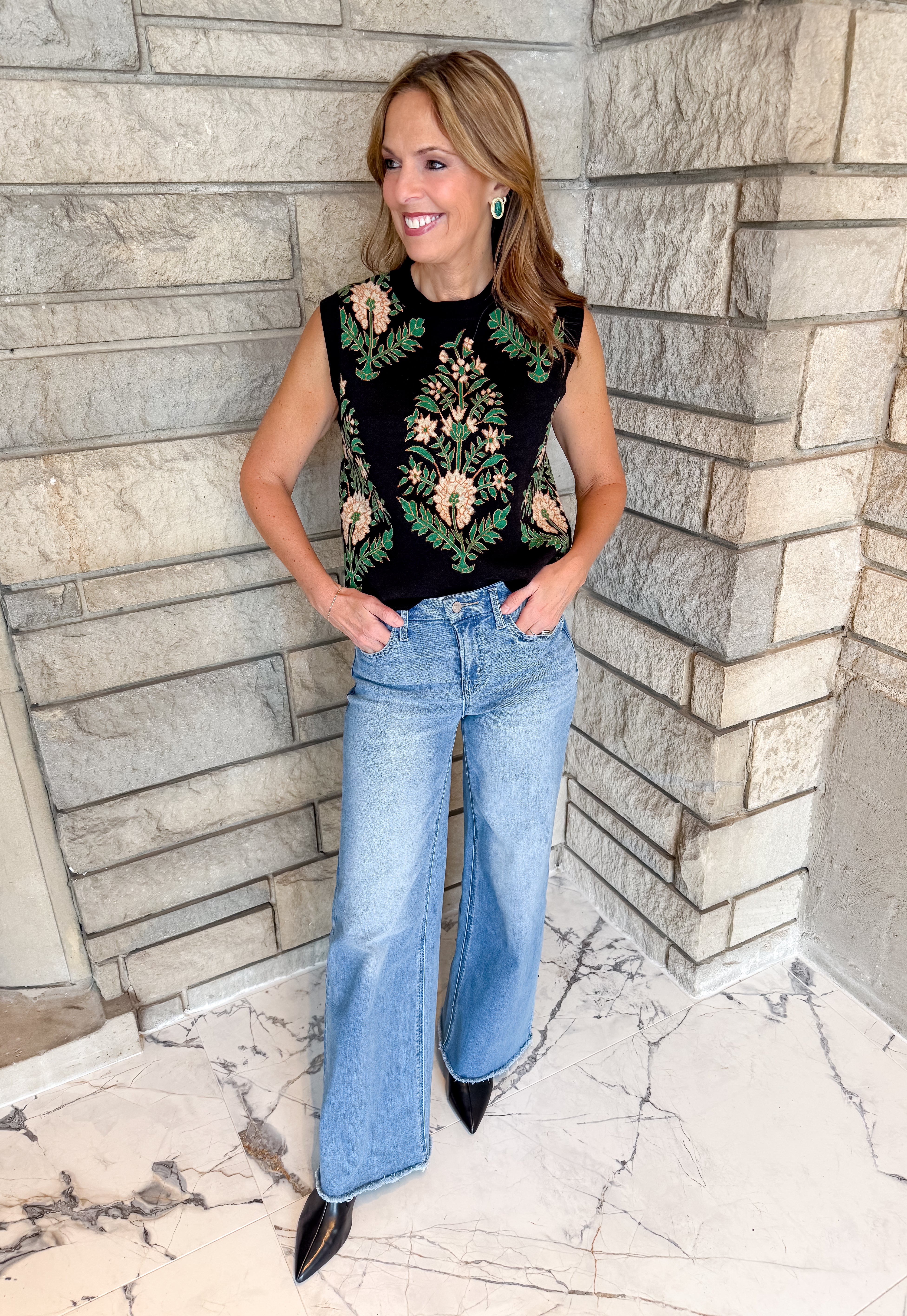 Imogen Floral Sweater Vest