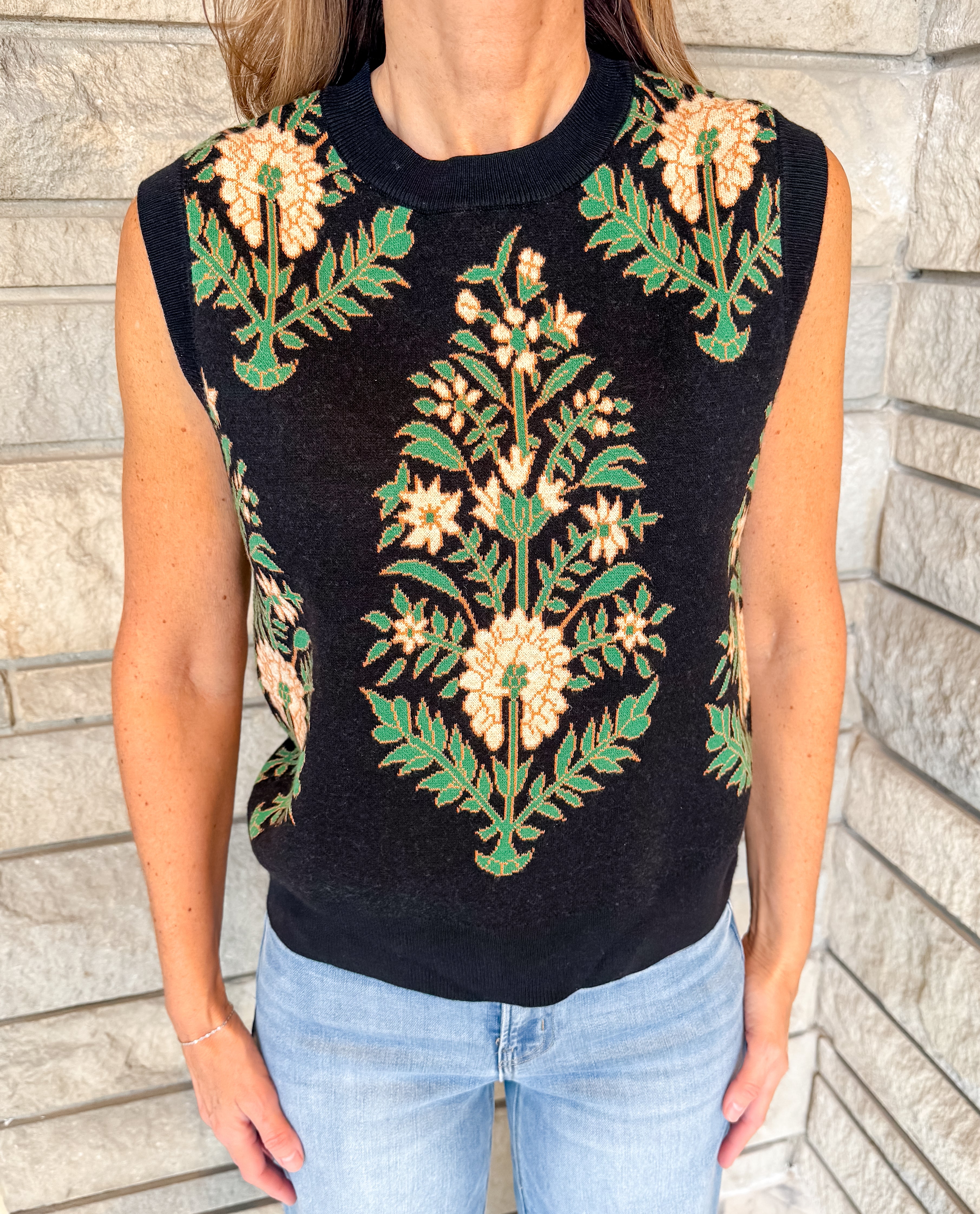 Imogen Floral Sweater Vest