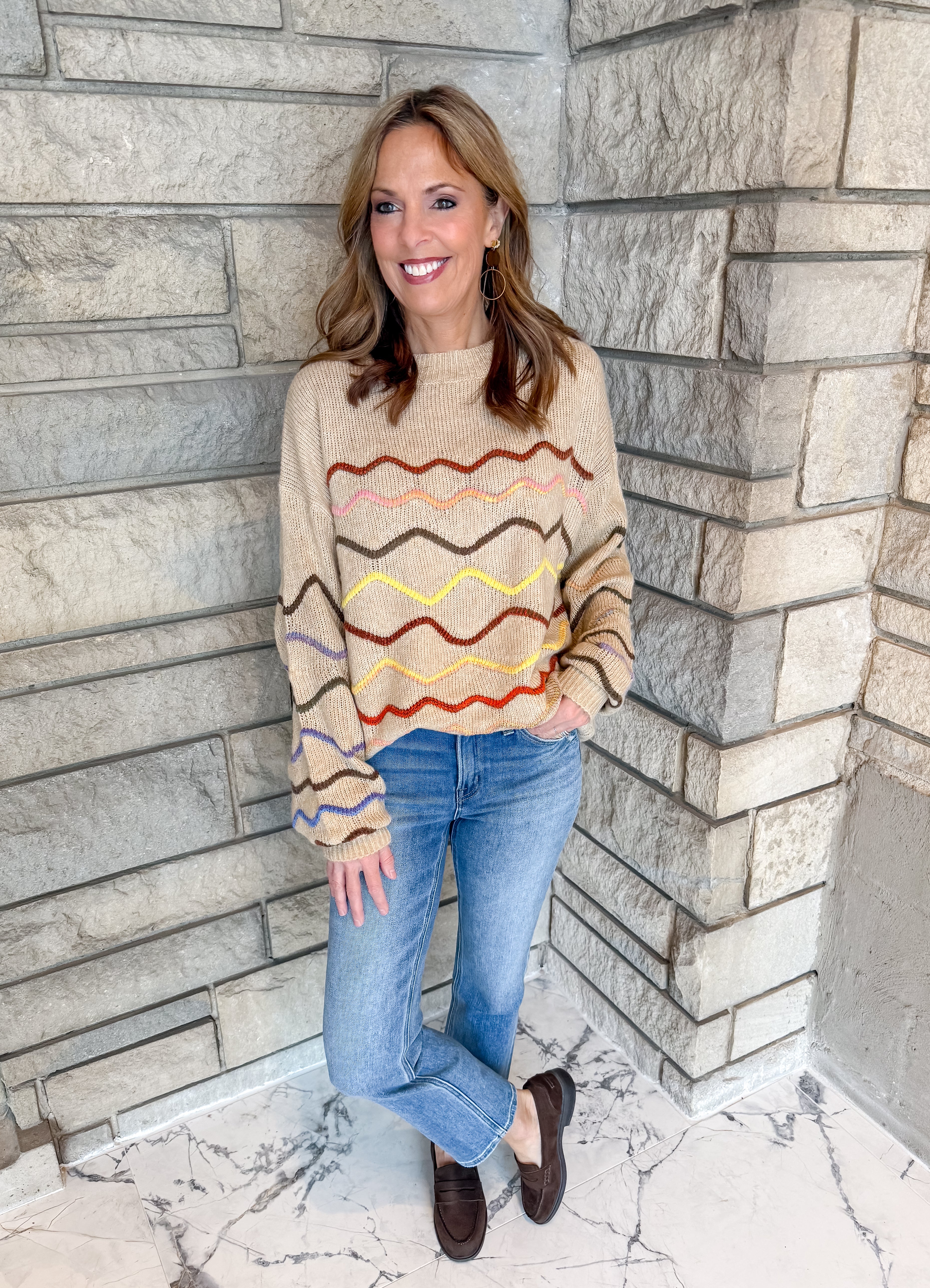 Wrenly Wavy Stripe Sweater