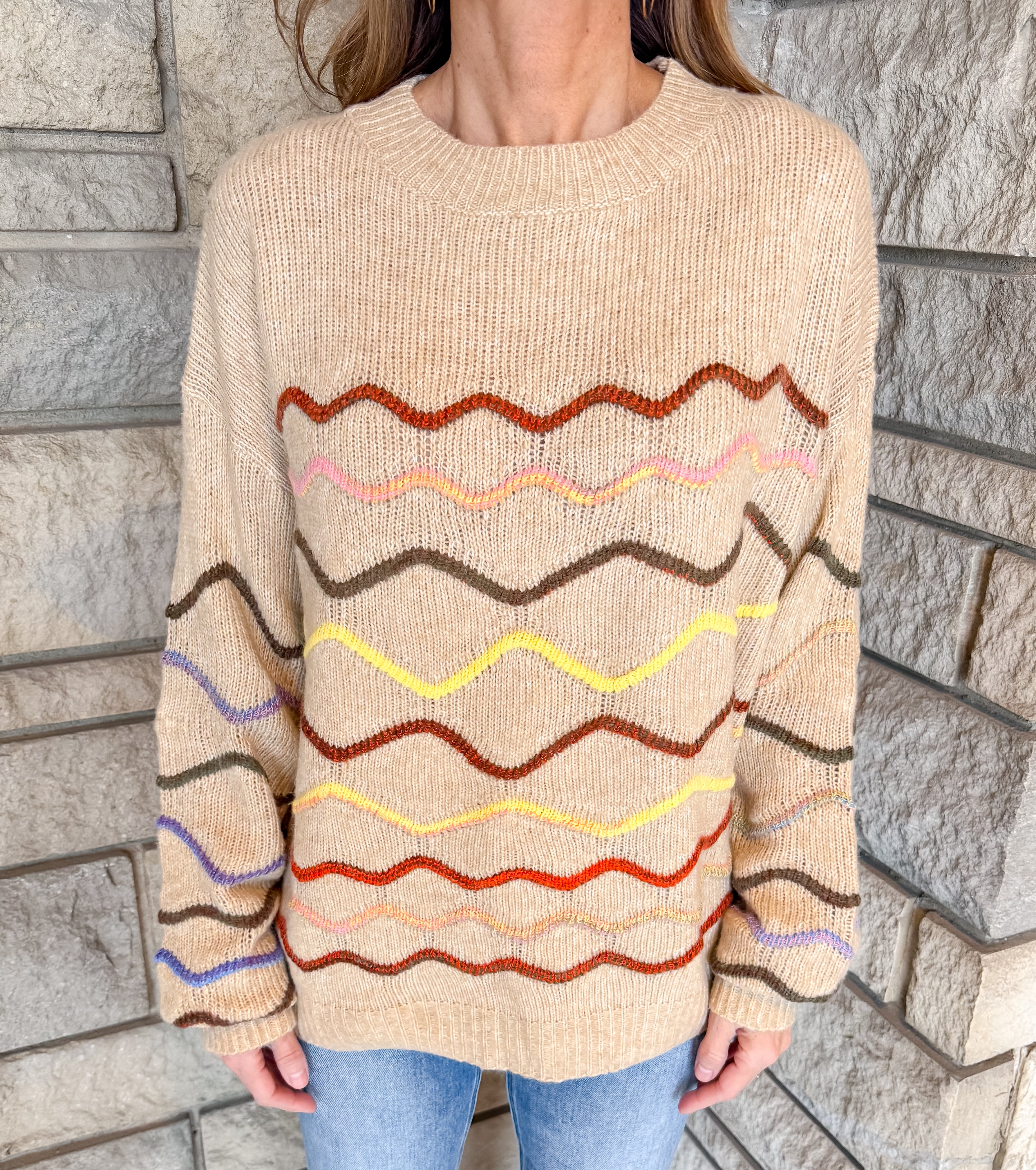 Wrenly Wavy Stripe Sweater