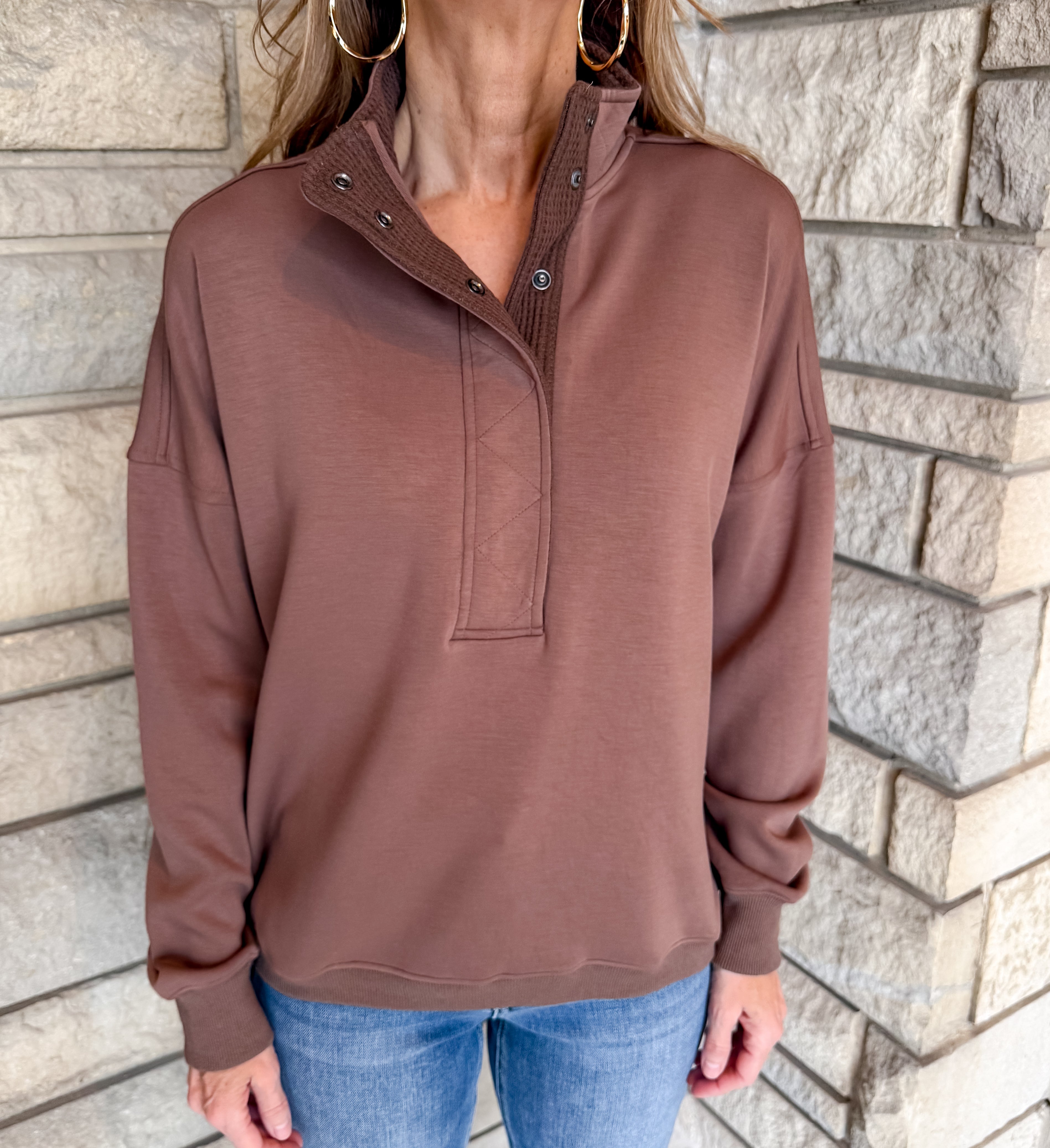 Ellen Quarter Snap Sweatshirt