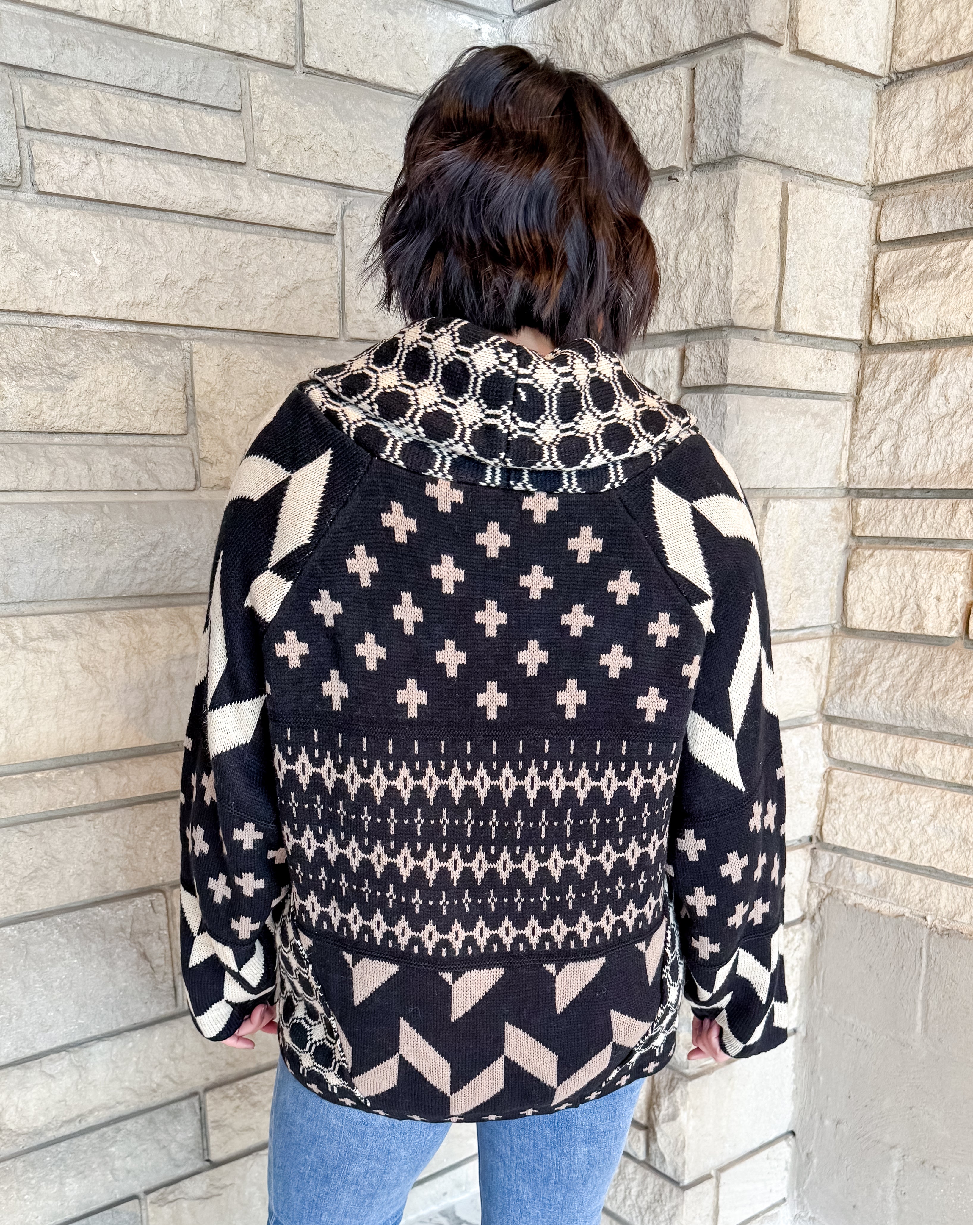 Morgan Patterned Shawl Collar Cardigan