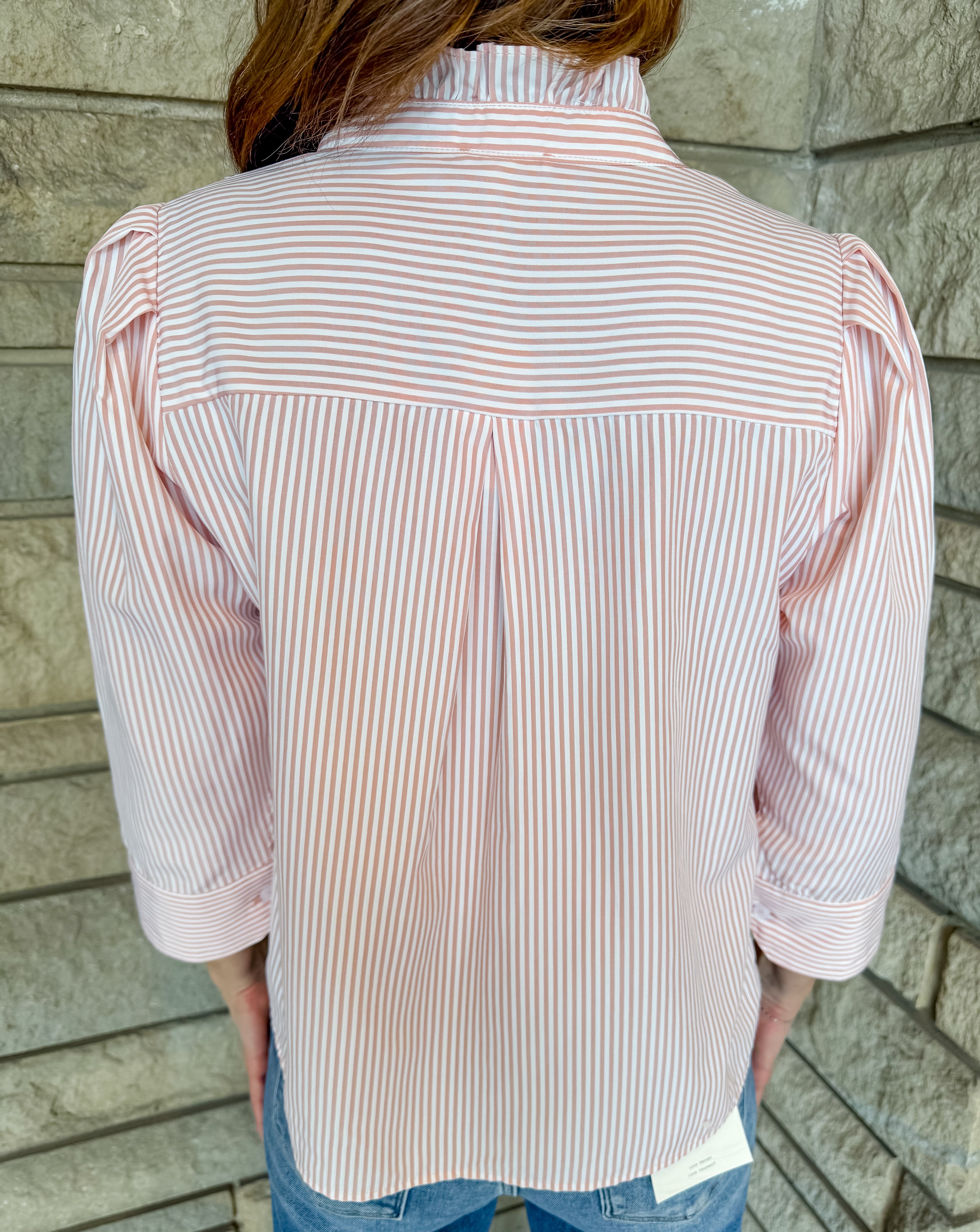 Cassie Striped Button Top