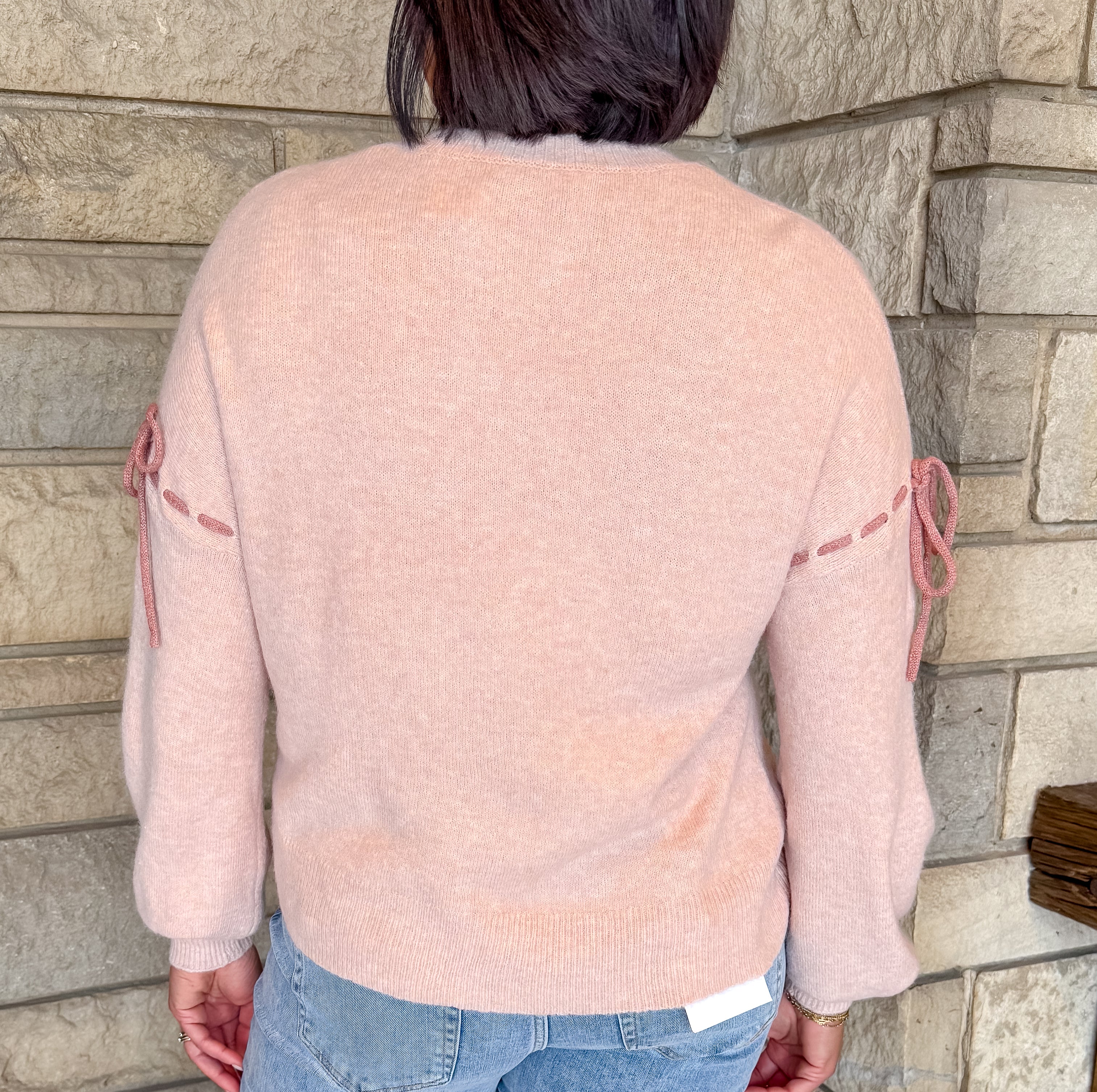 Autumn Stitch Tie Sleeve Sweater