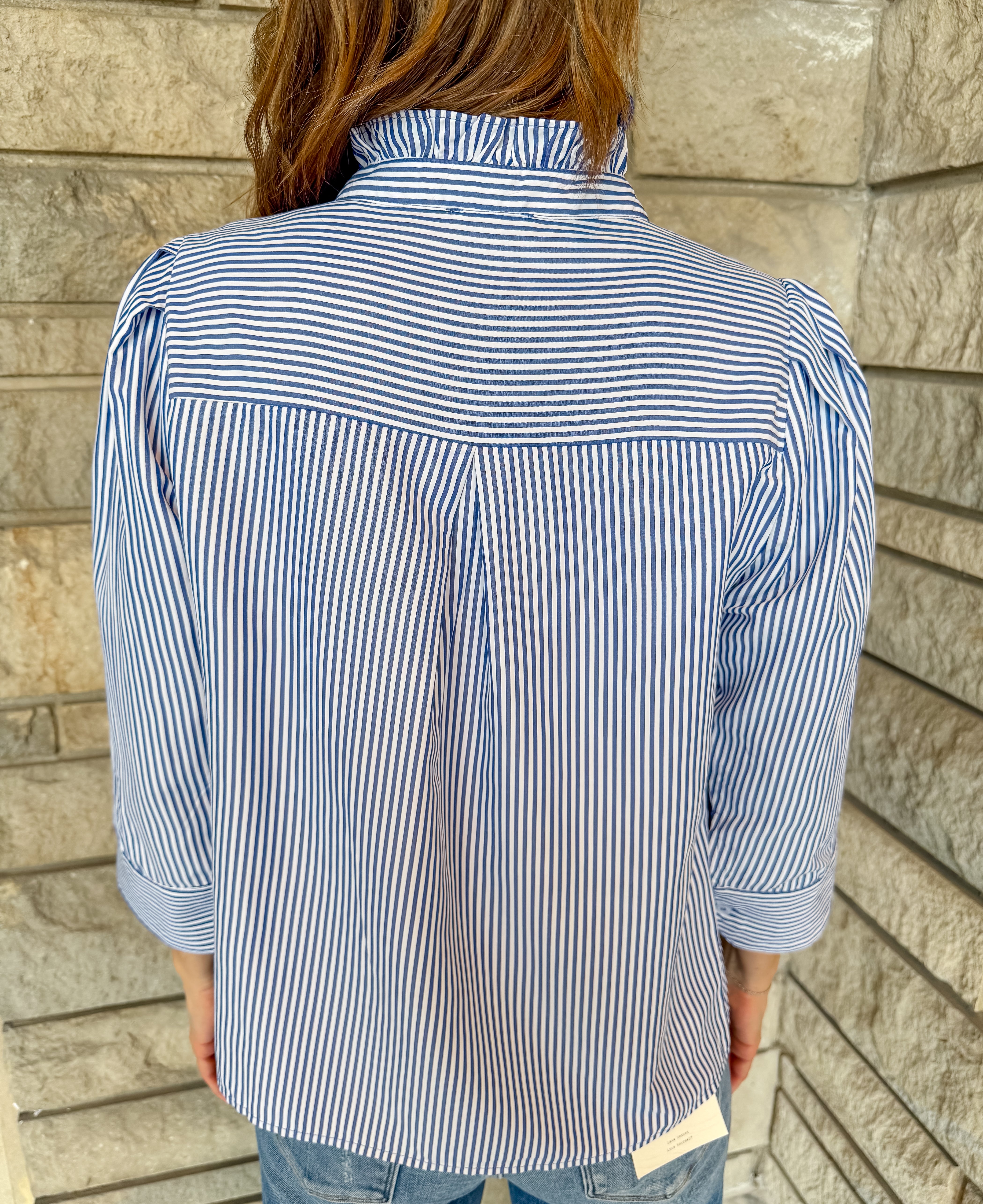 Cassie Striped Button Top