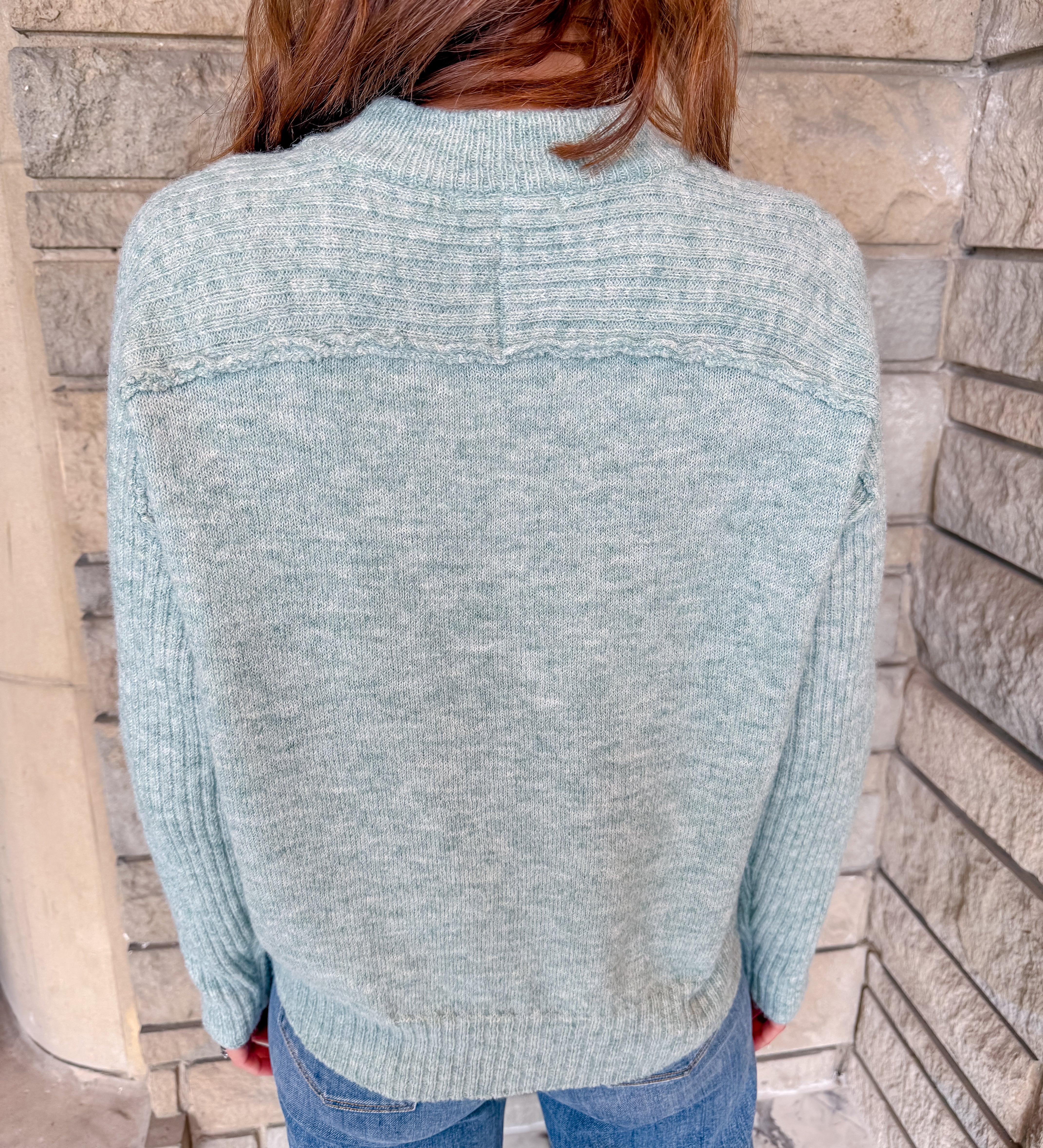 June Ribbed Sleeve Sweater