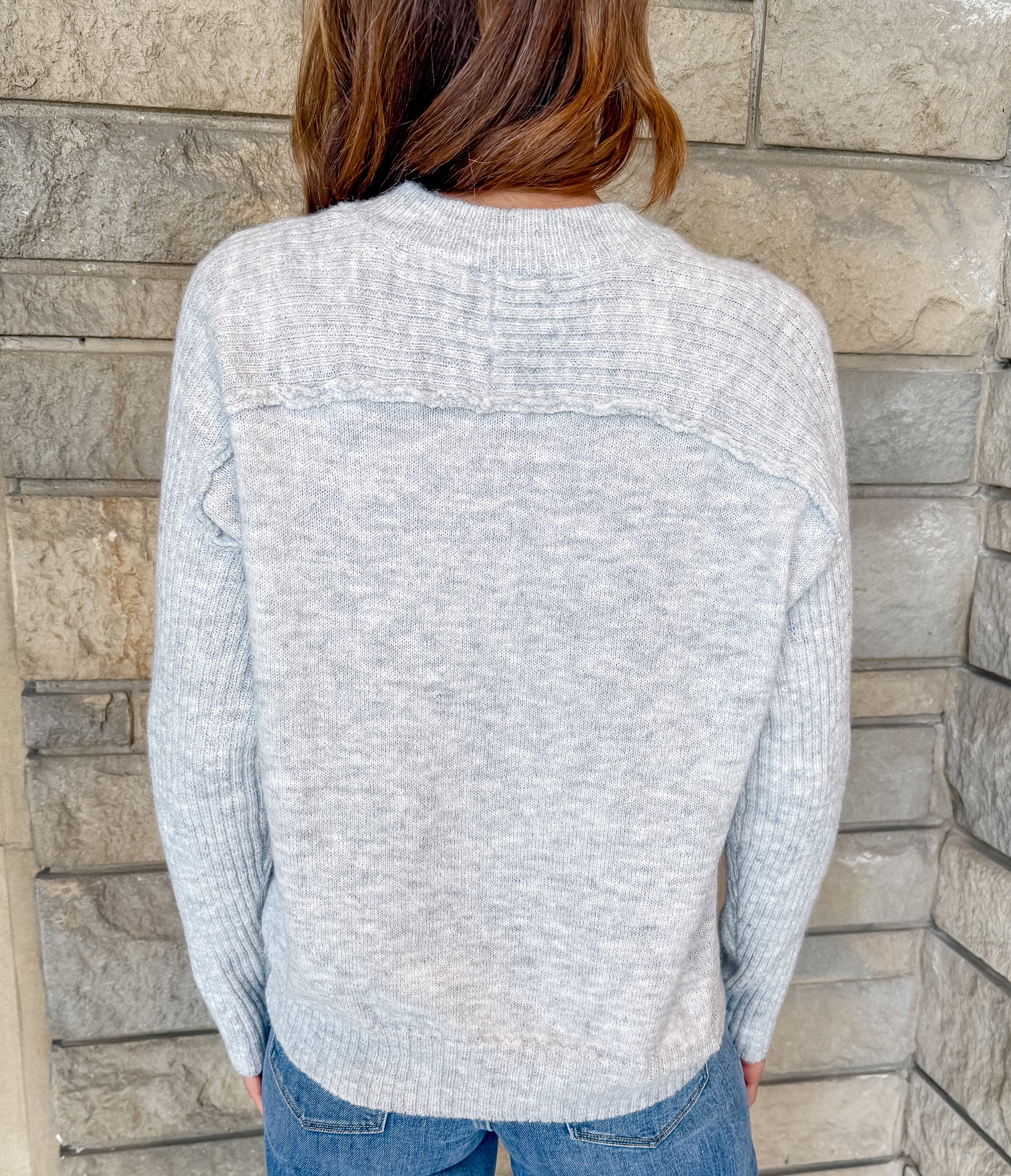June Ribbed Sleeve Sweater