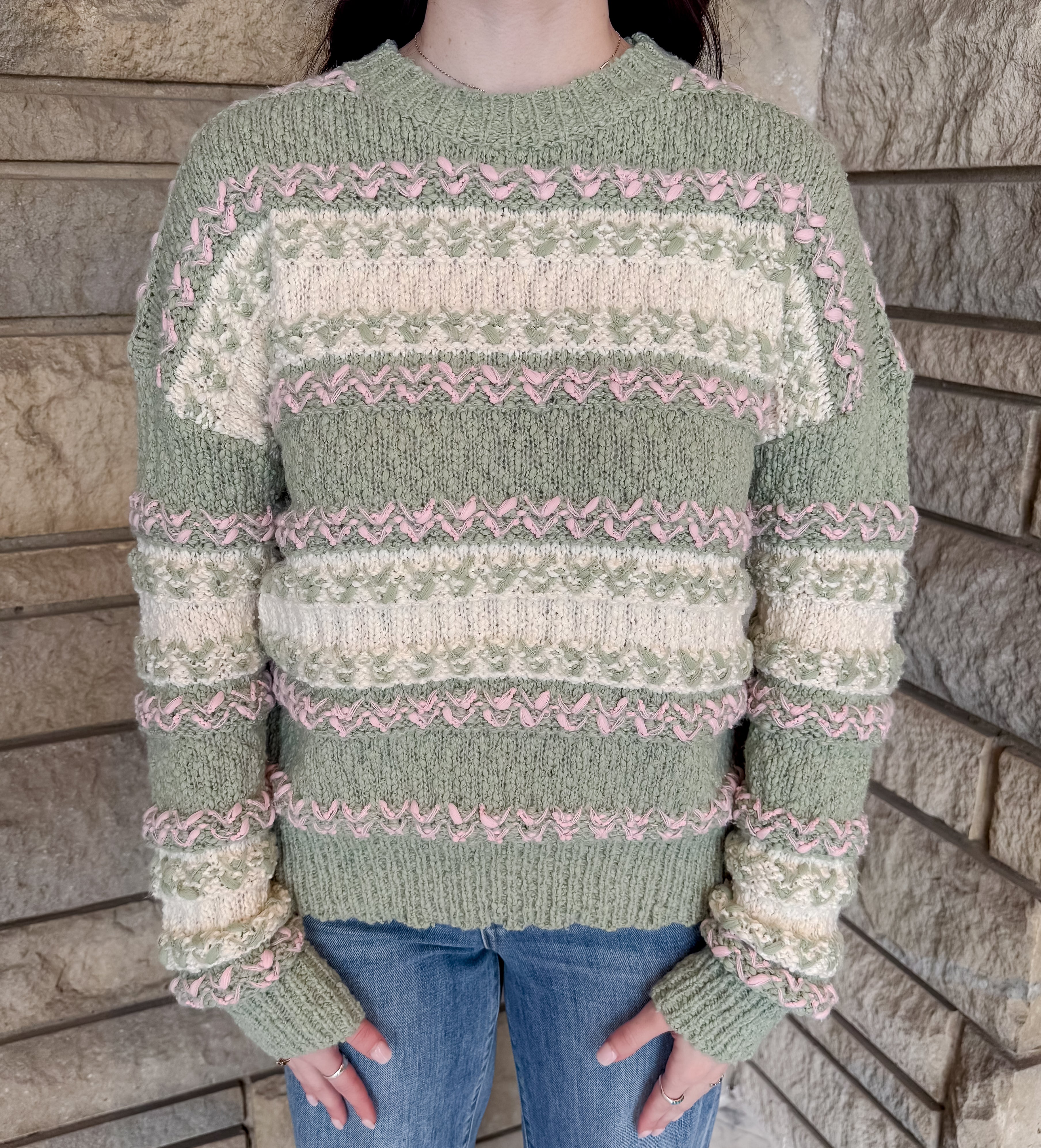 Johanna Color Block Stripe Sweater