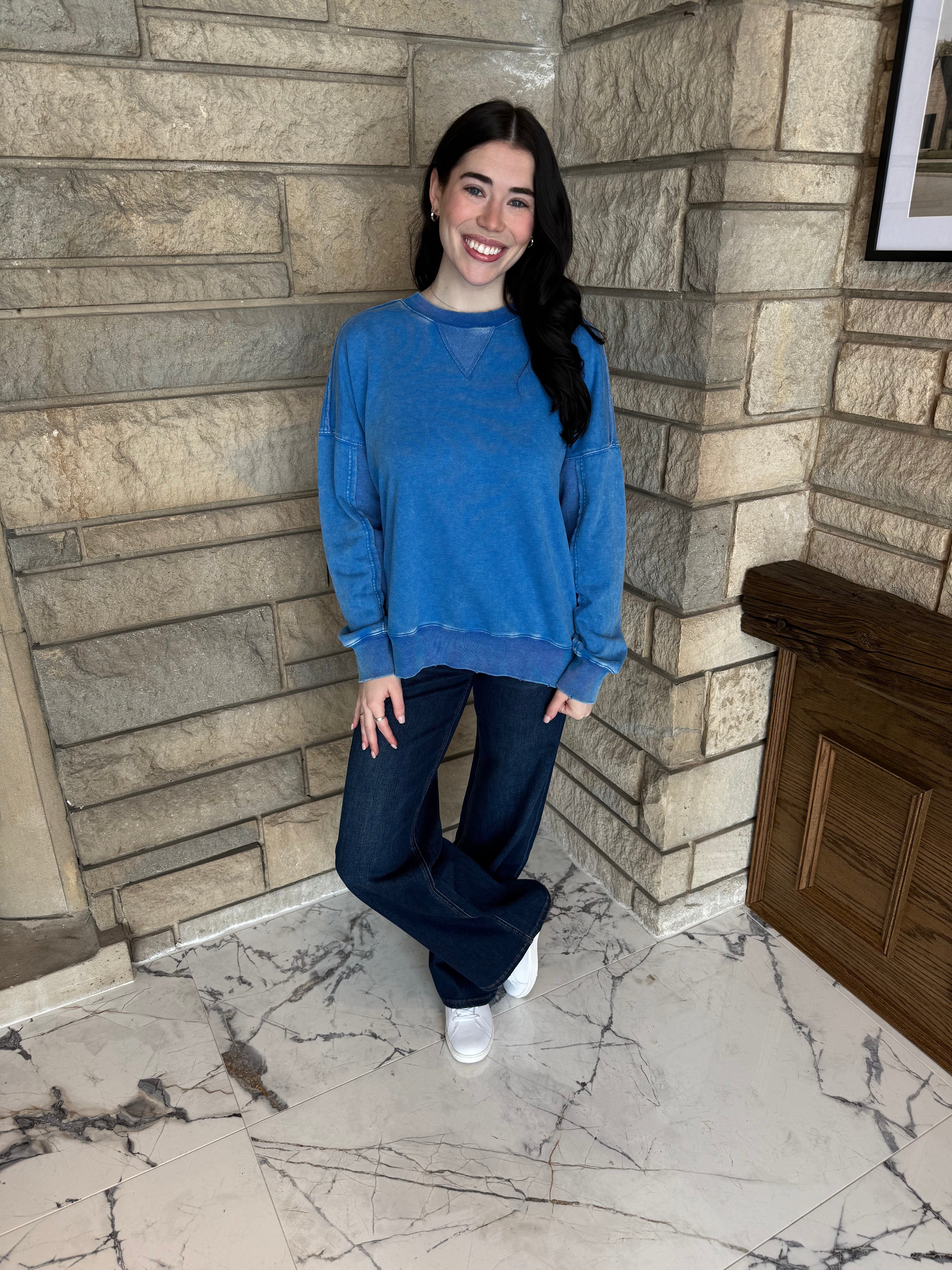 Kelsey Washed Reverse Detail Sweatshirt