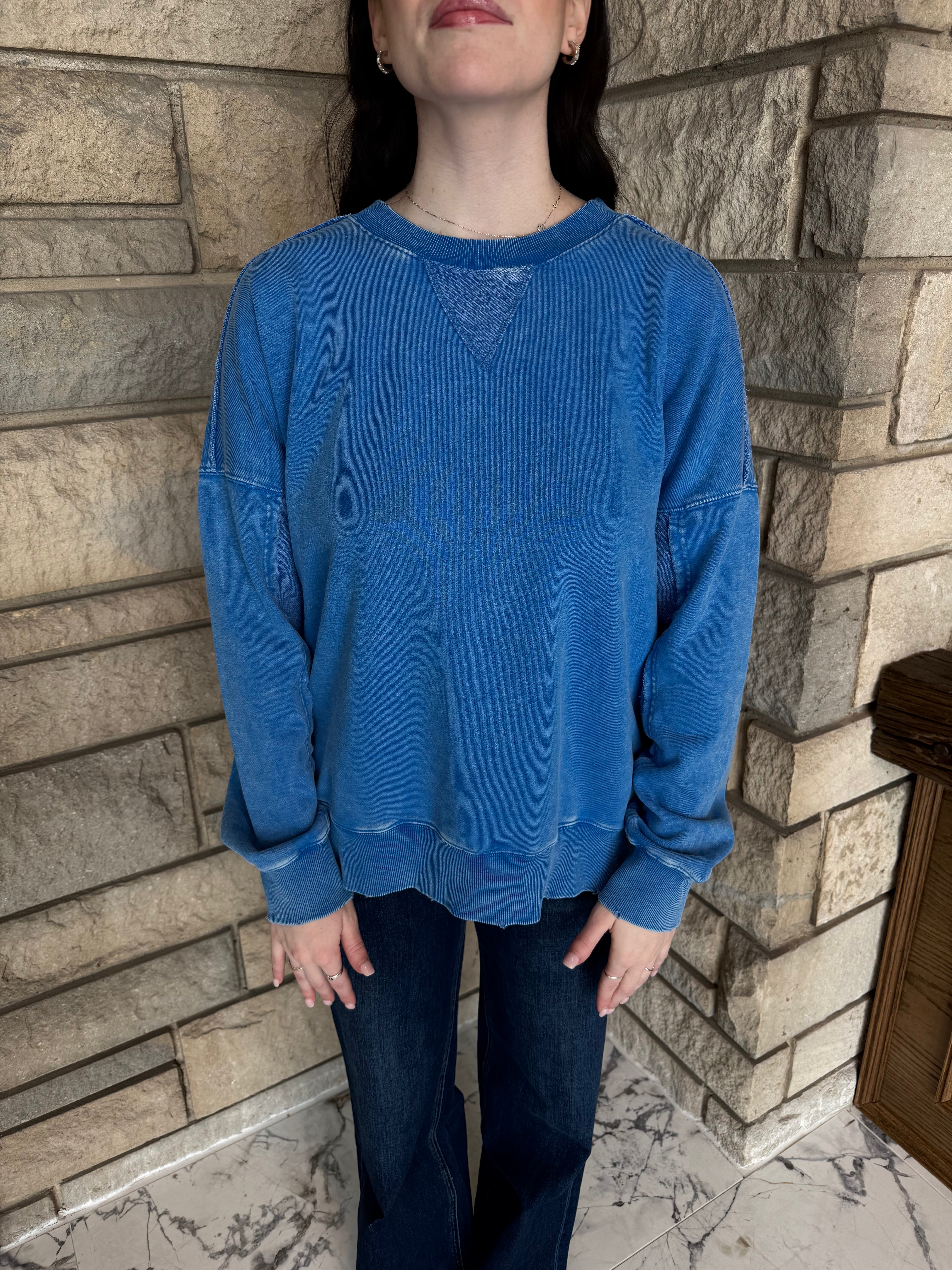 Kelsey Washed Reverse Detail Sweatshirt