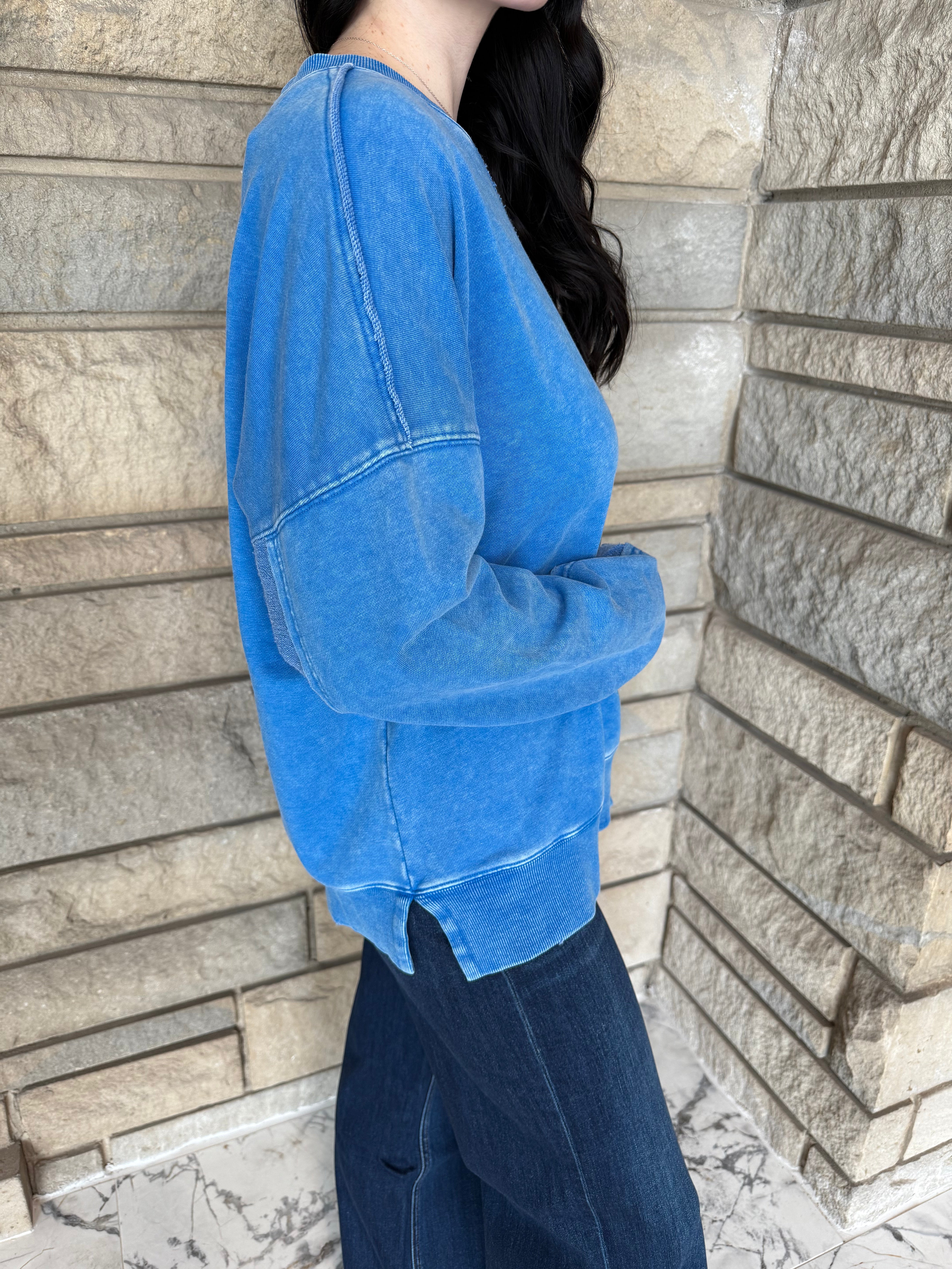 Kelsey Washed Reverse Detail Sweatshirt