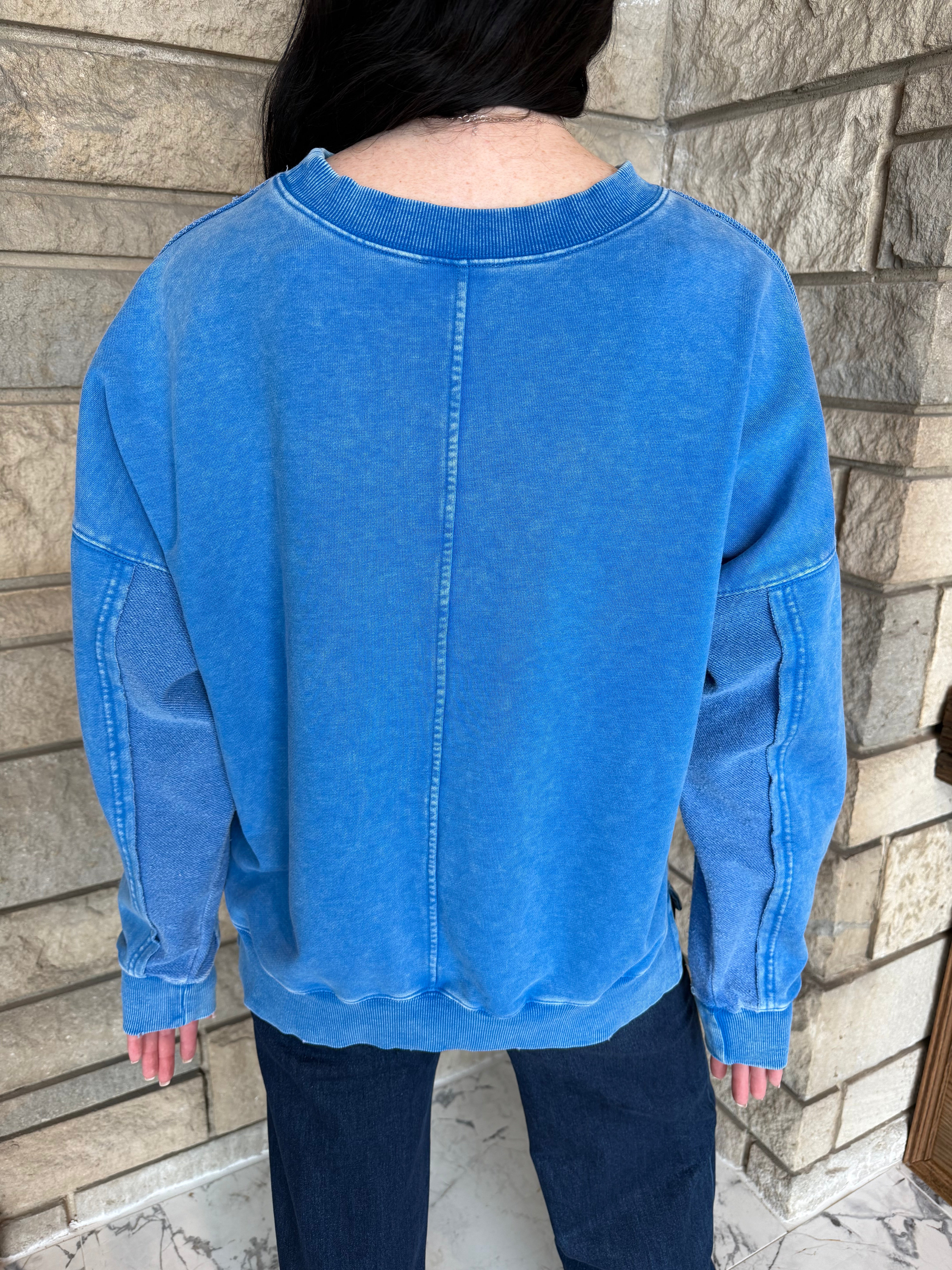 Kelsey Washed Reverse Detail Sweatshirt