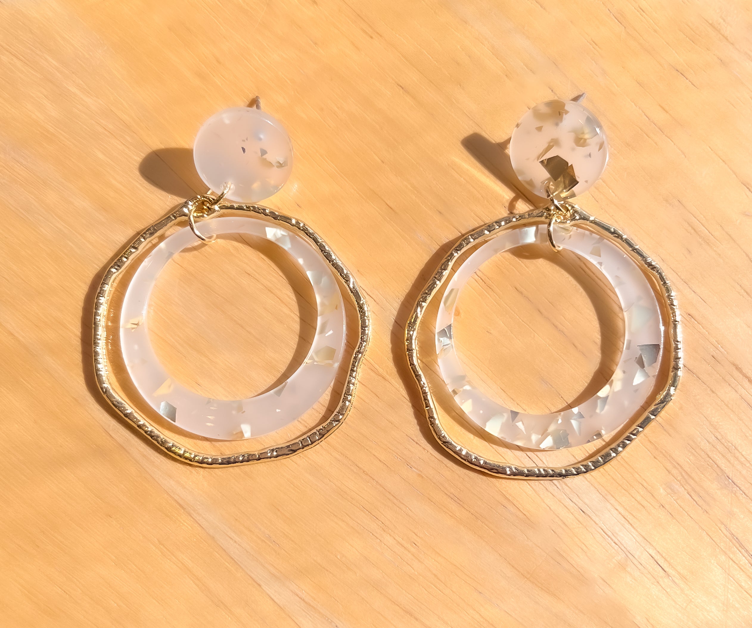 Georgia Earrings Gold Flake