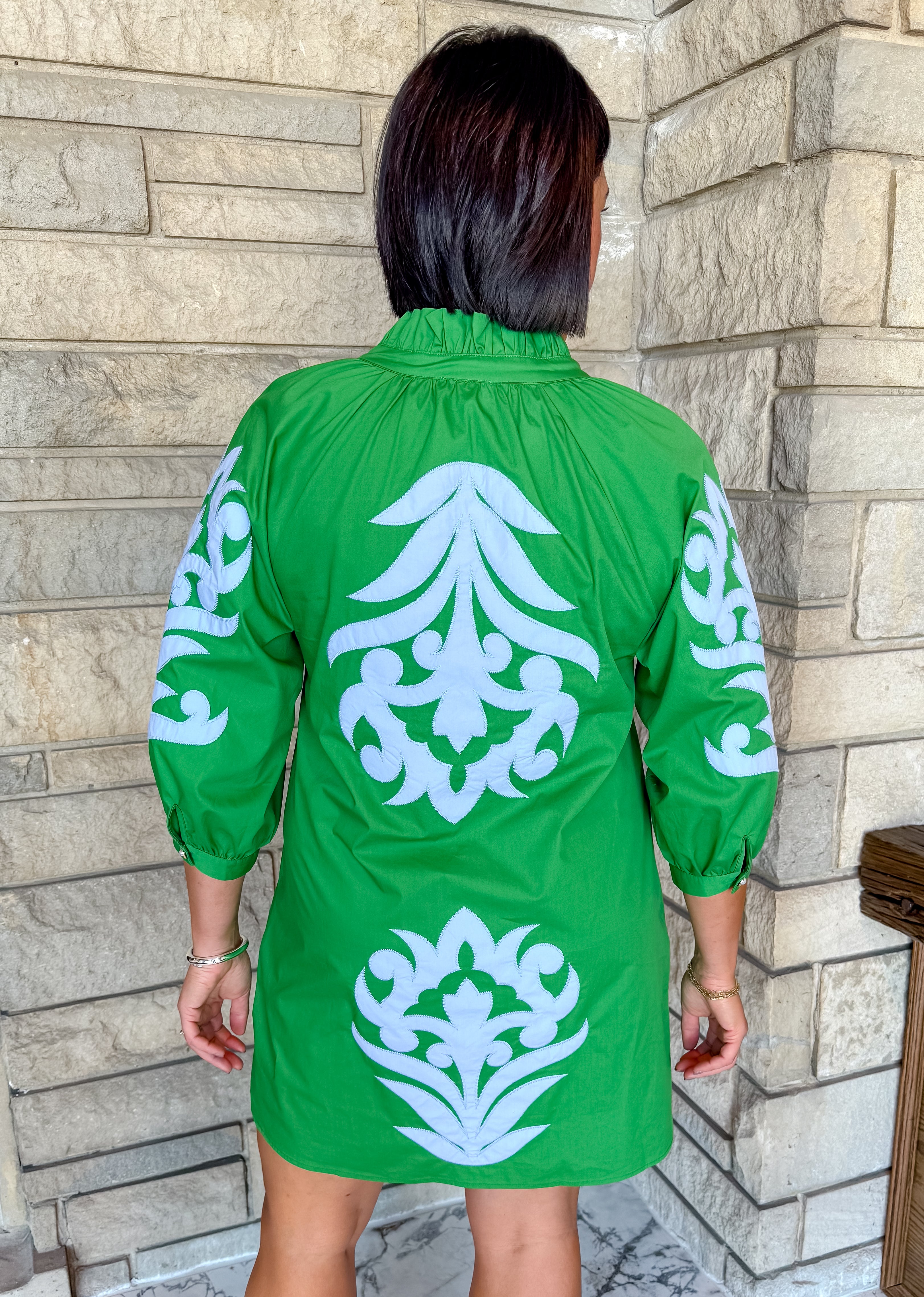 Zara Baroque Applique Shift Dress