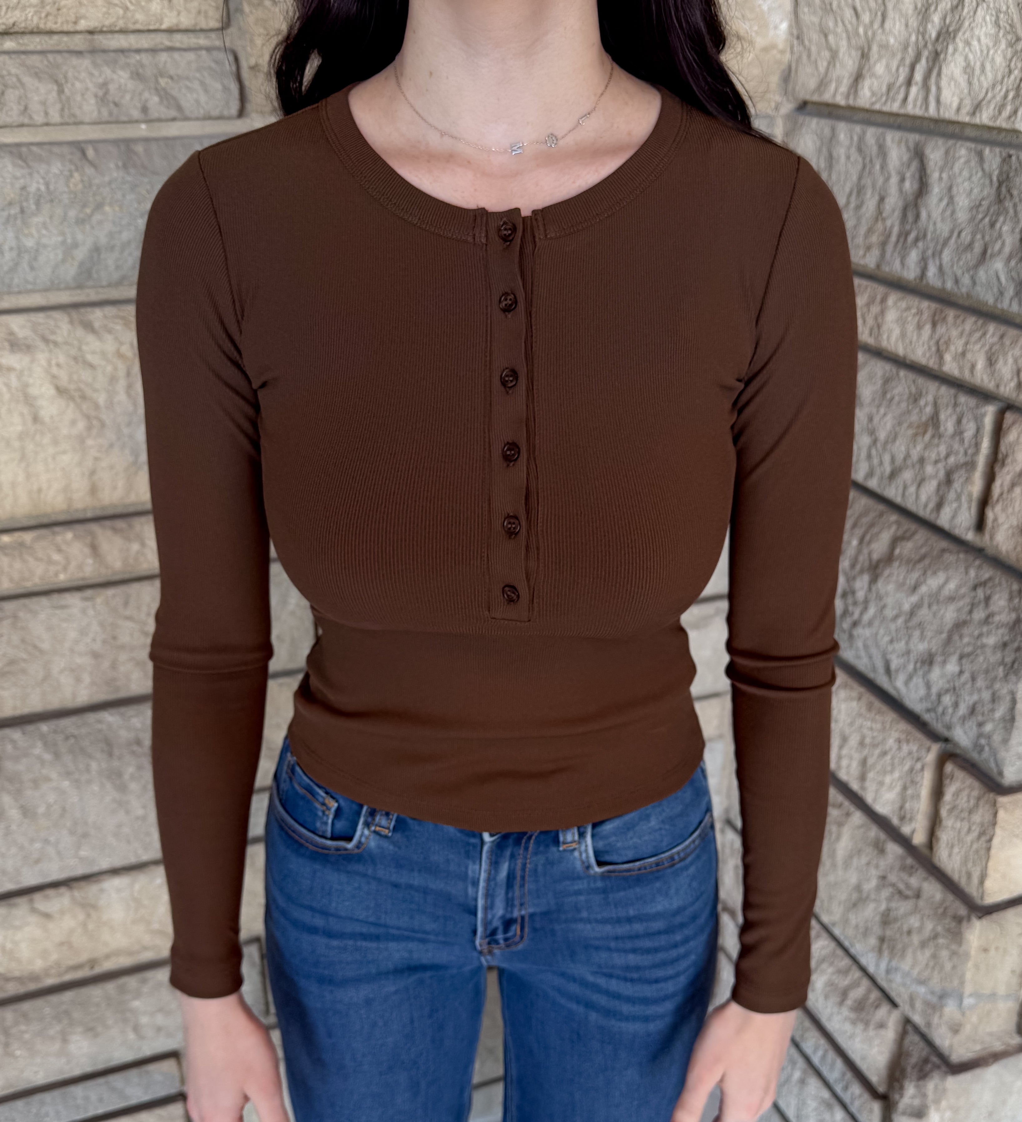 Arwen Ribbed Henley Top