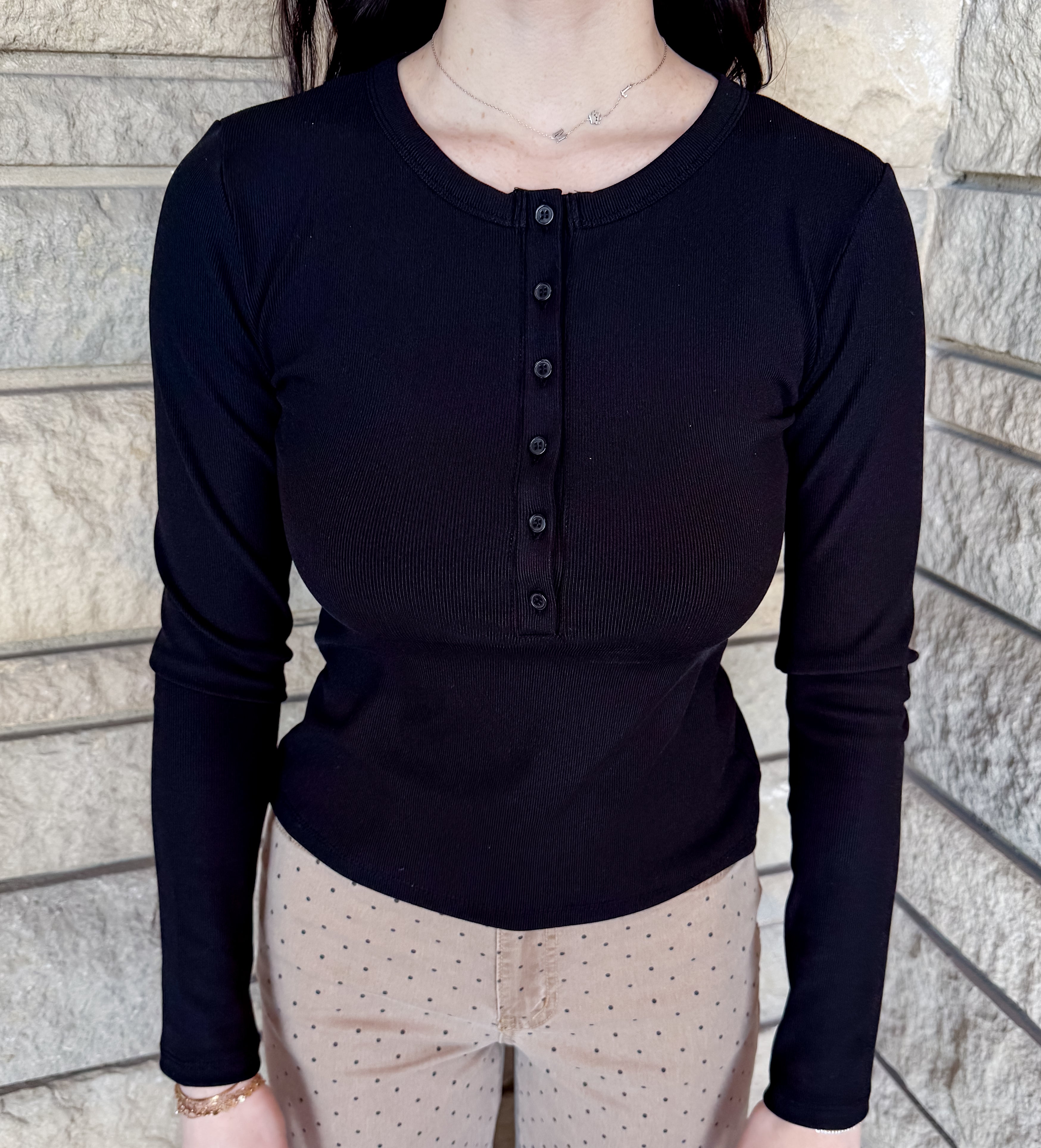 Arwen Ribbed Henley Top