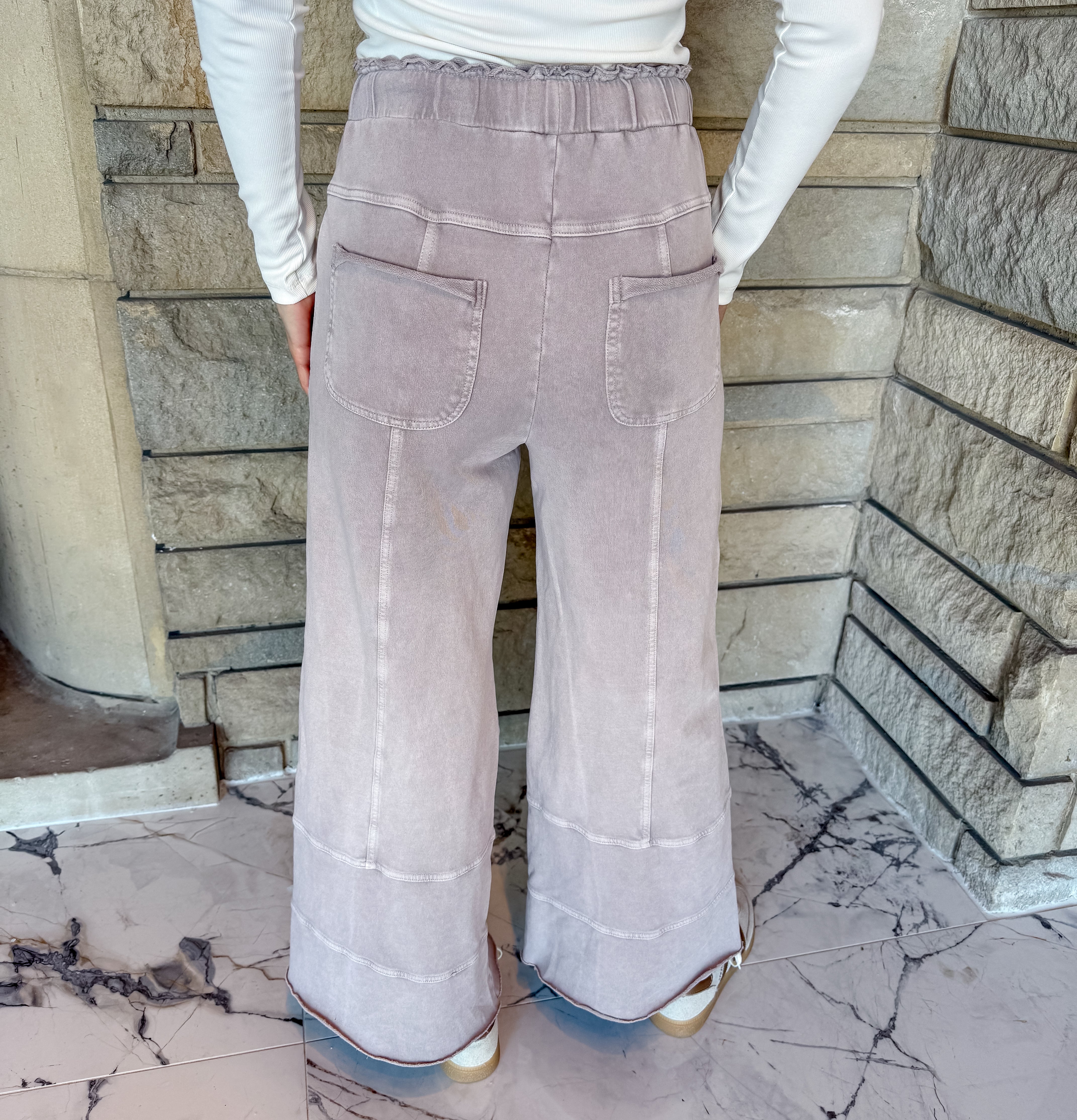 Julia Washed Terry Cargo Pants