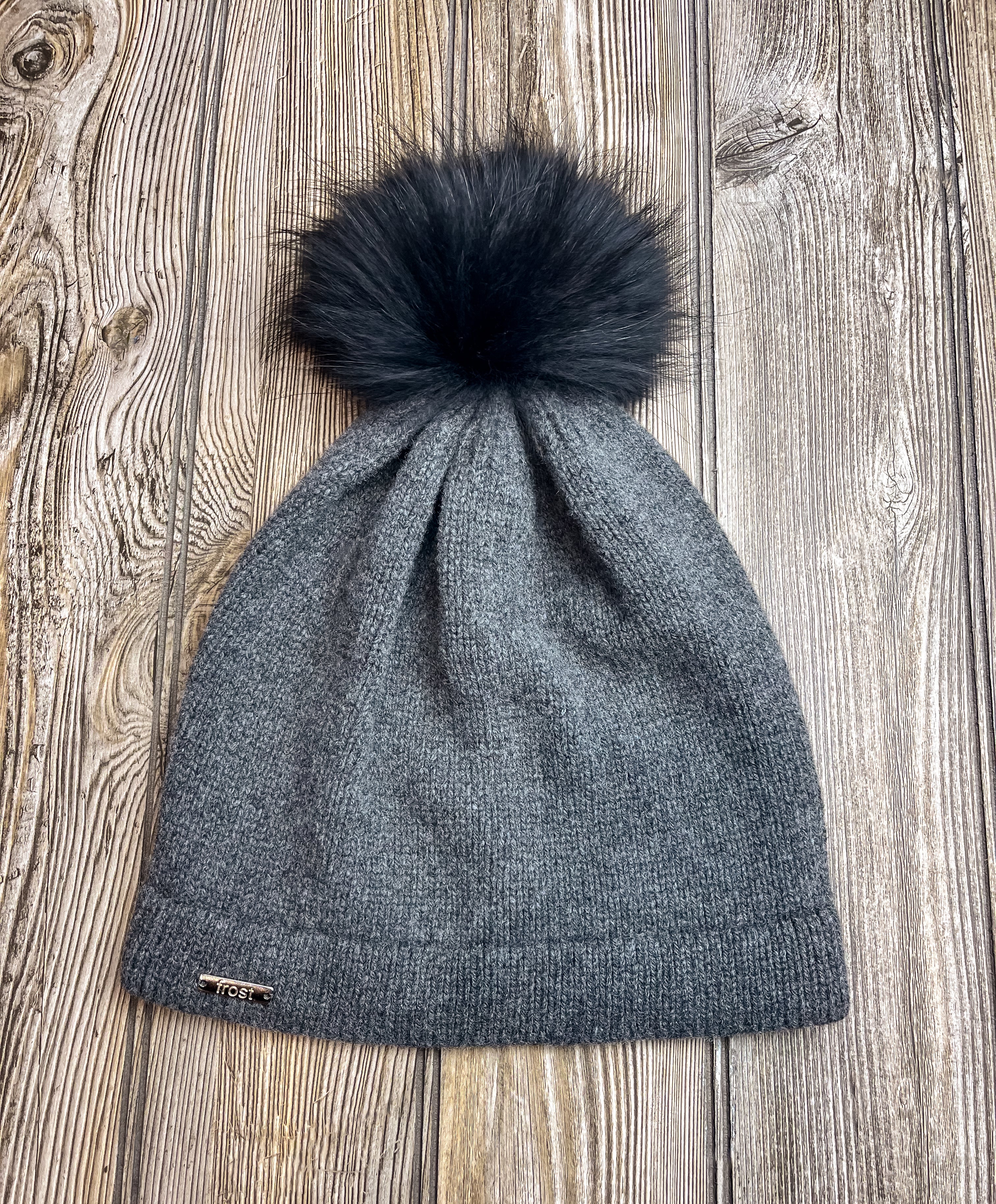 Classic Cashmere Fur Pom Hat