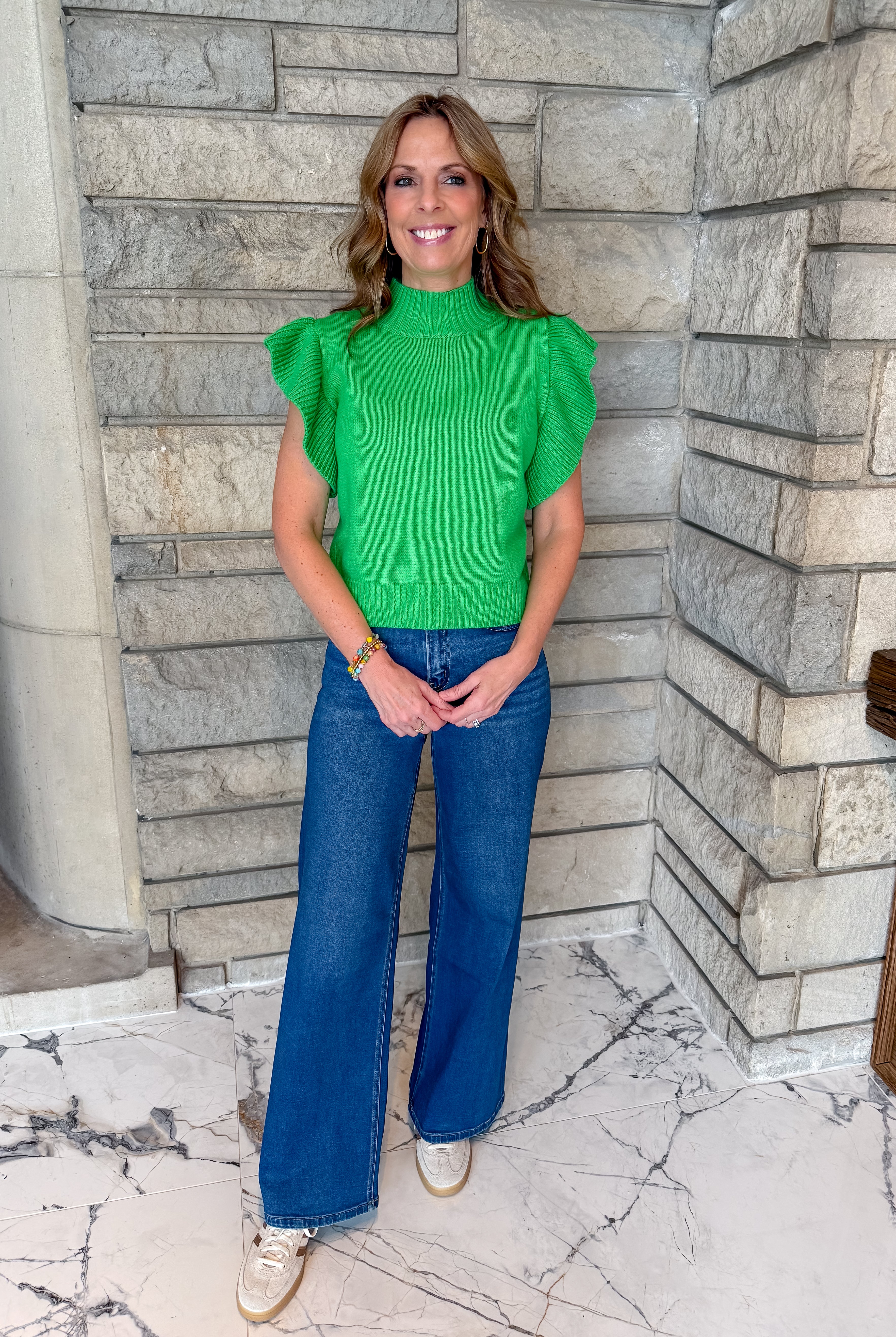 Natalie Mock Flutter Sweater