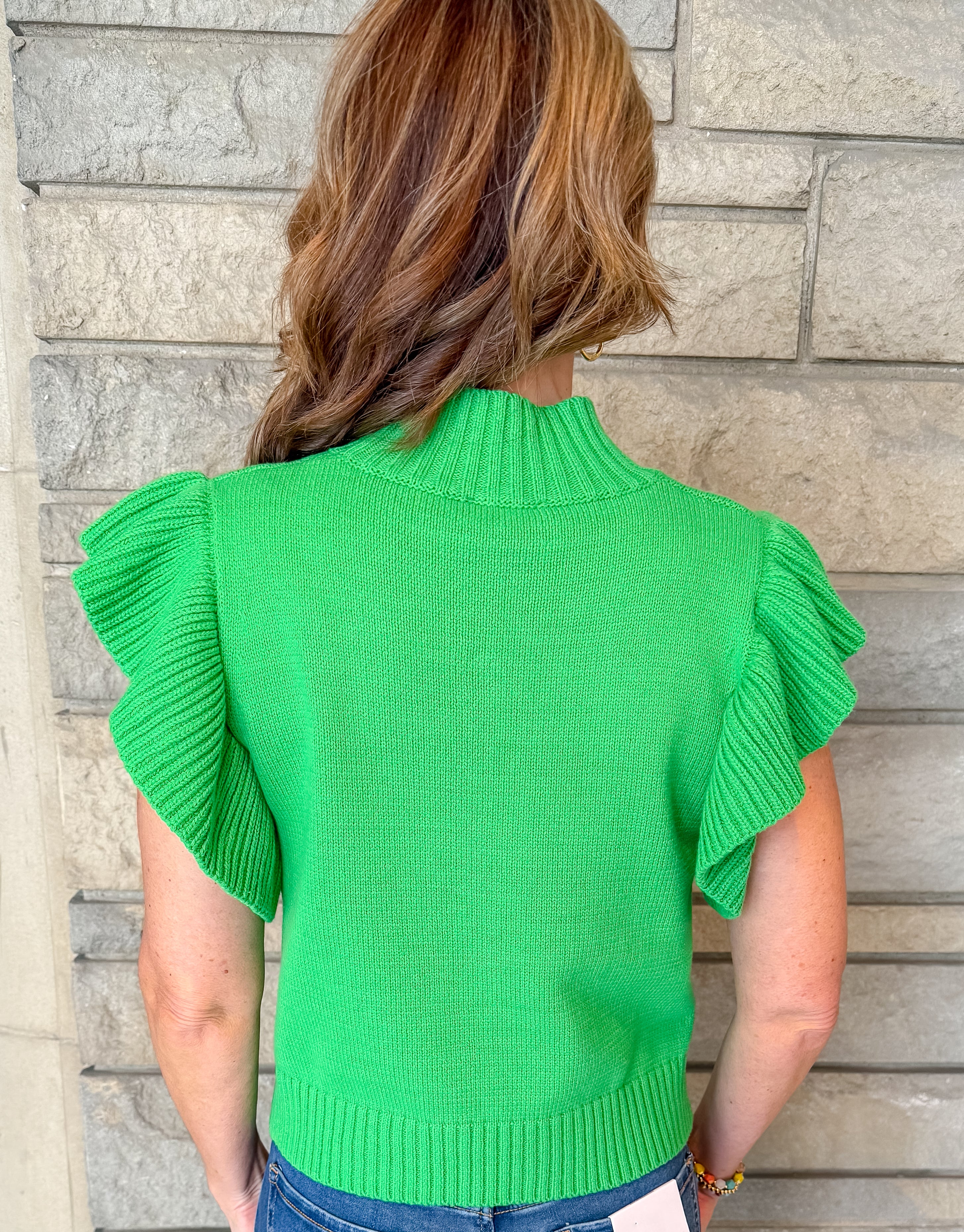 Natalie Mock Flutter Sweater