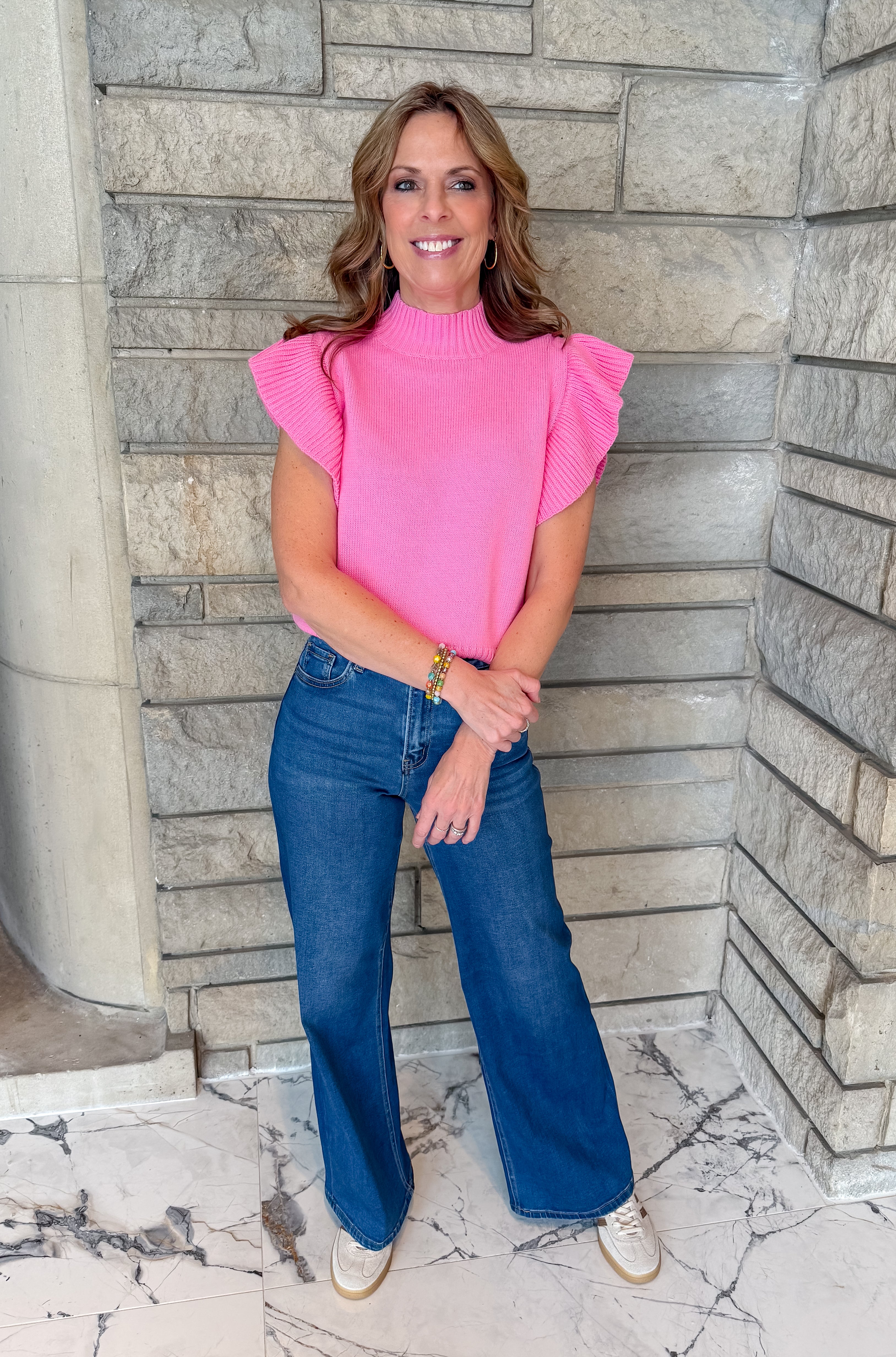 Natalie Mock Flutter Sweater