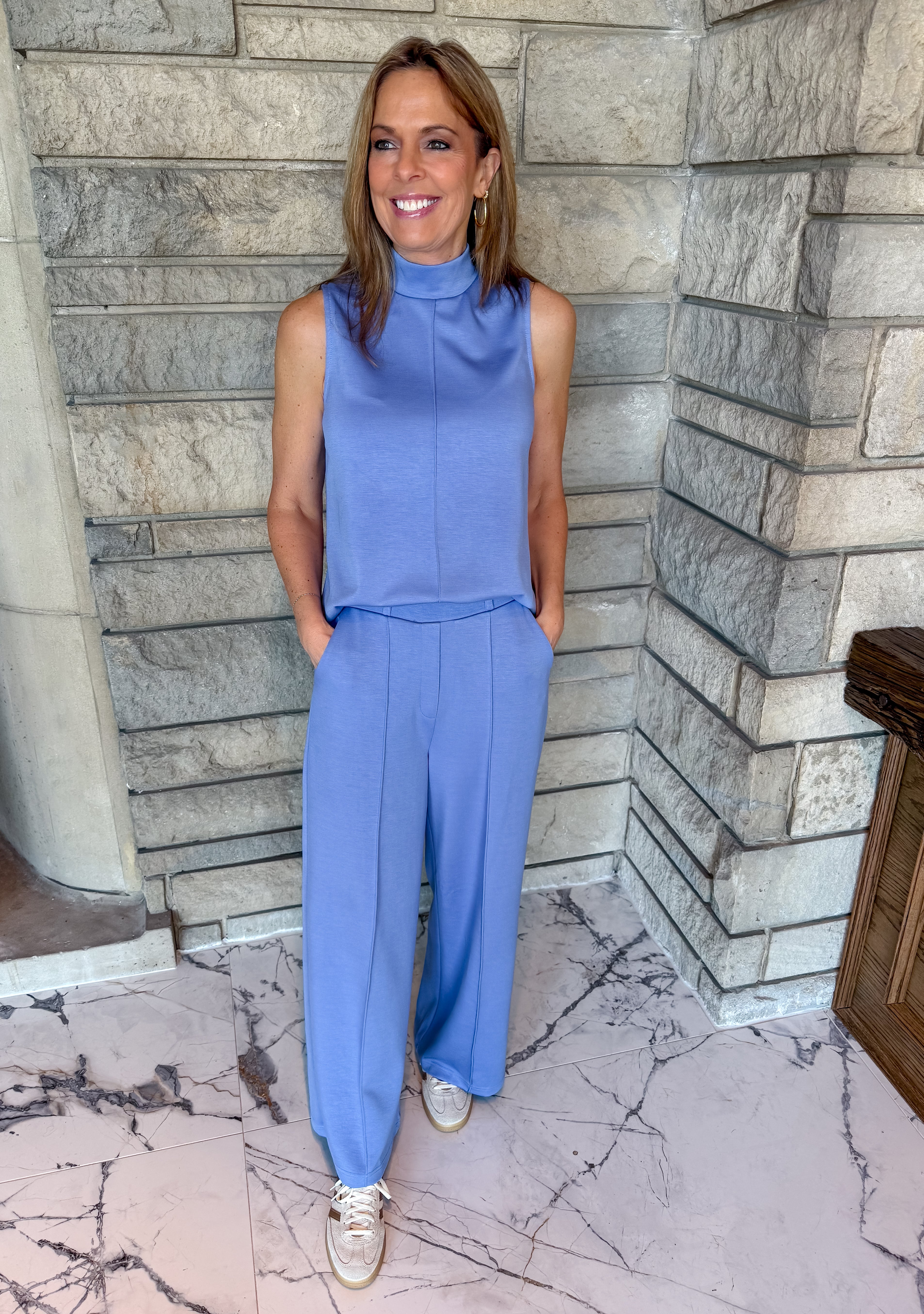 Jovie Sleeveless Mock Neck Set