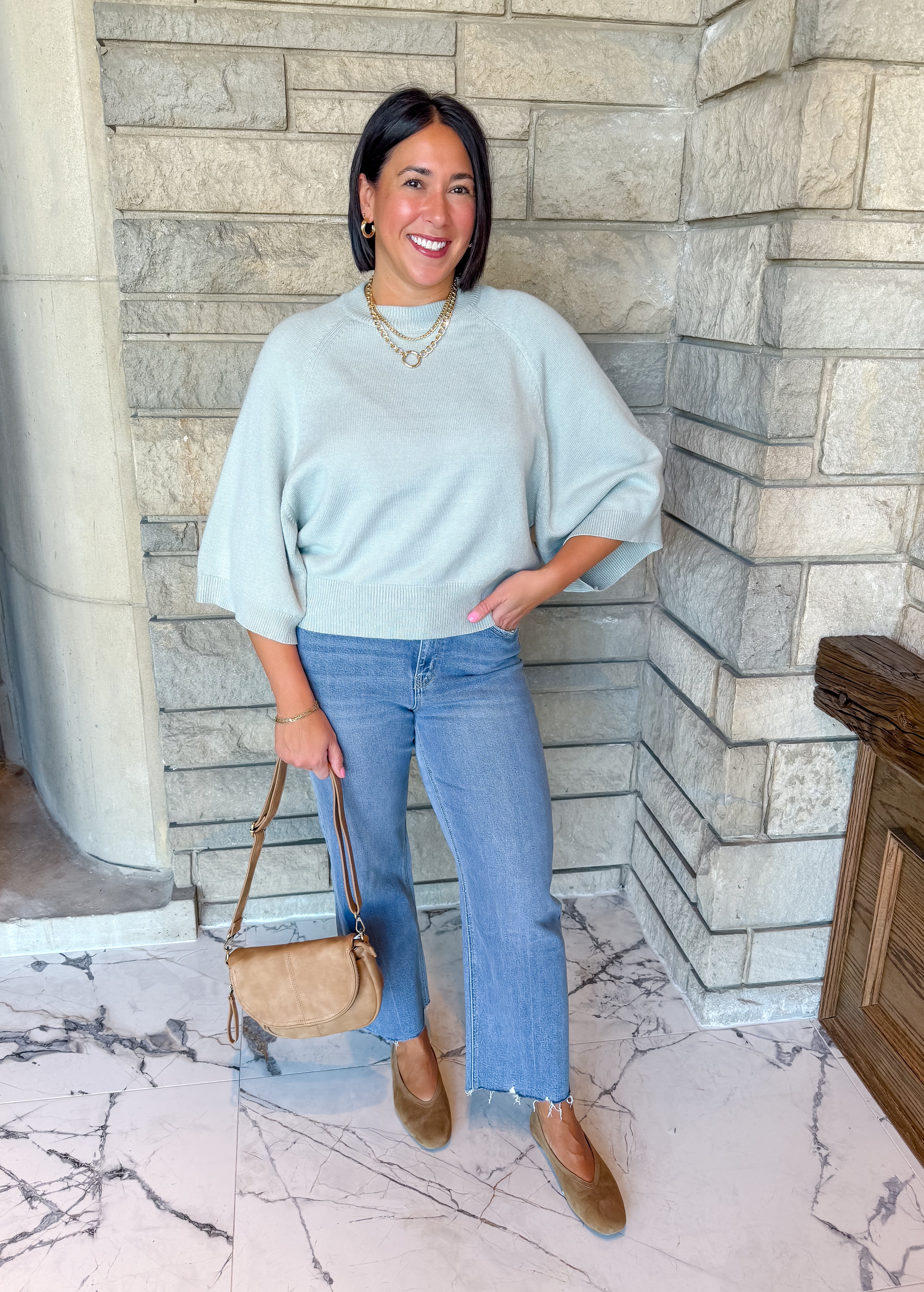 Mira Raglan Wide Sleeve Sweater