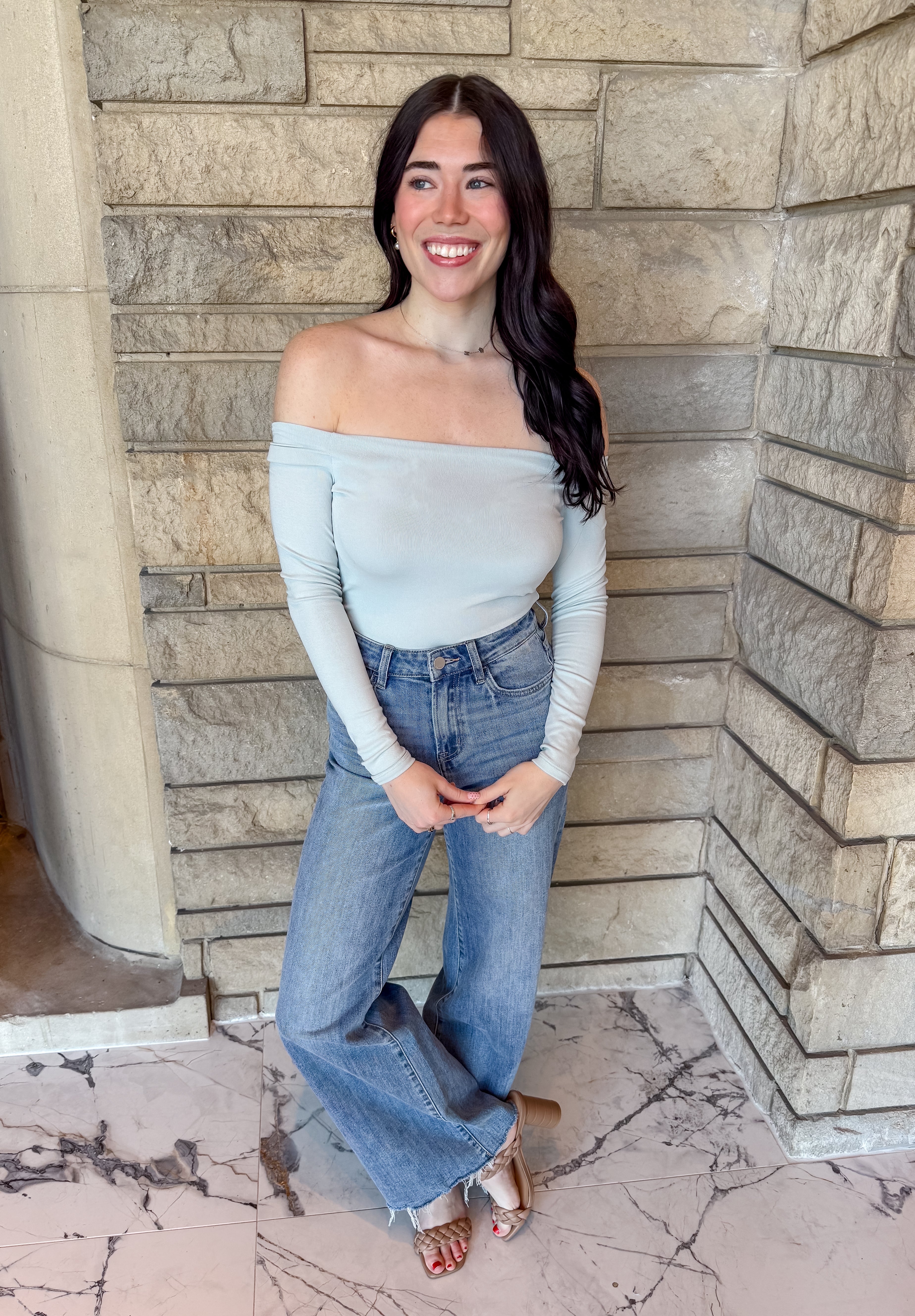 Pepper Fitted Off The Shoulder Top