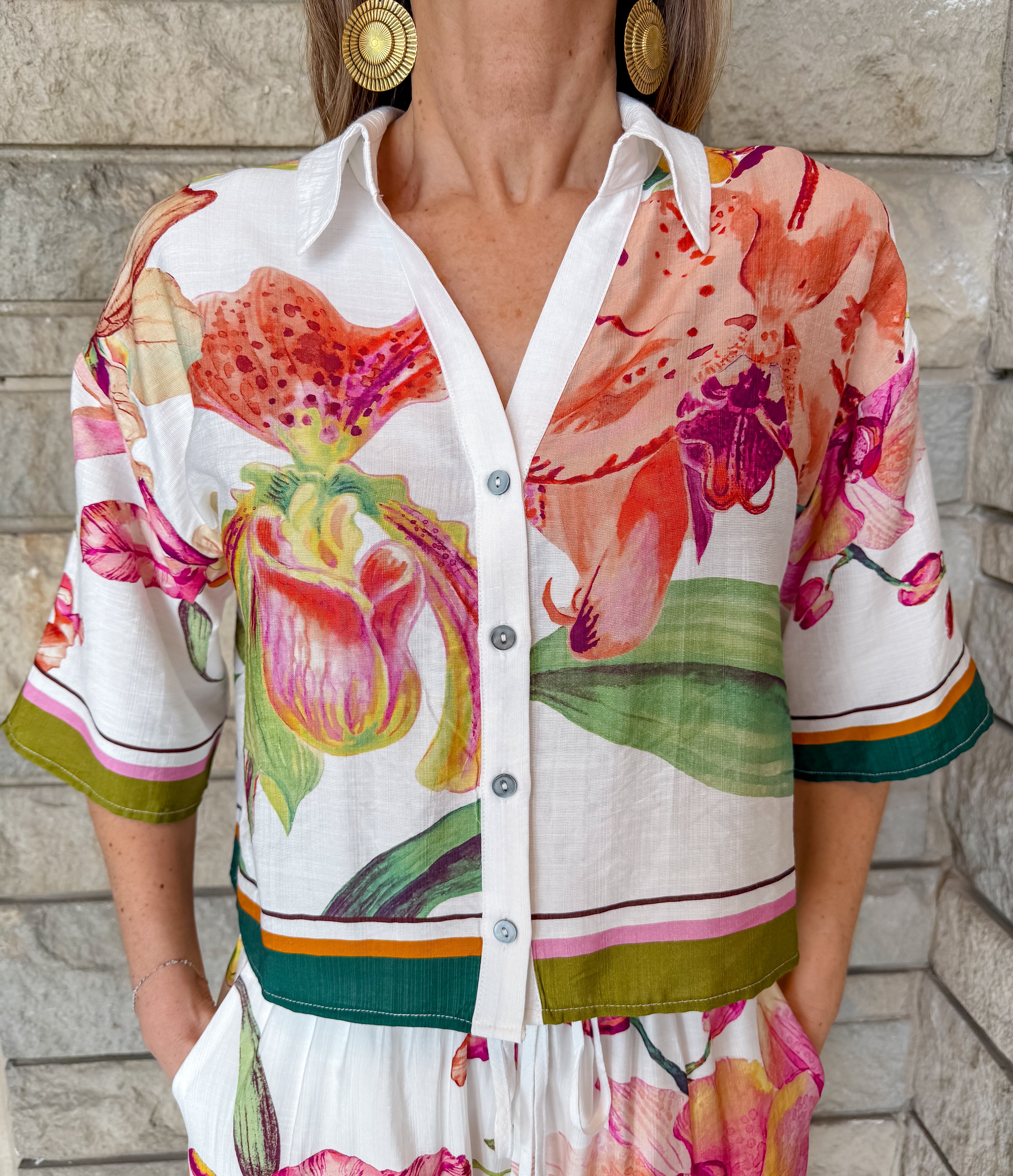 Desiree Tropical Pants Set