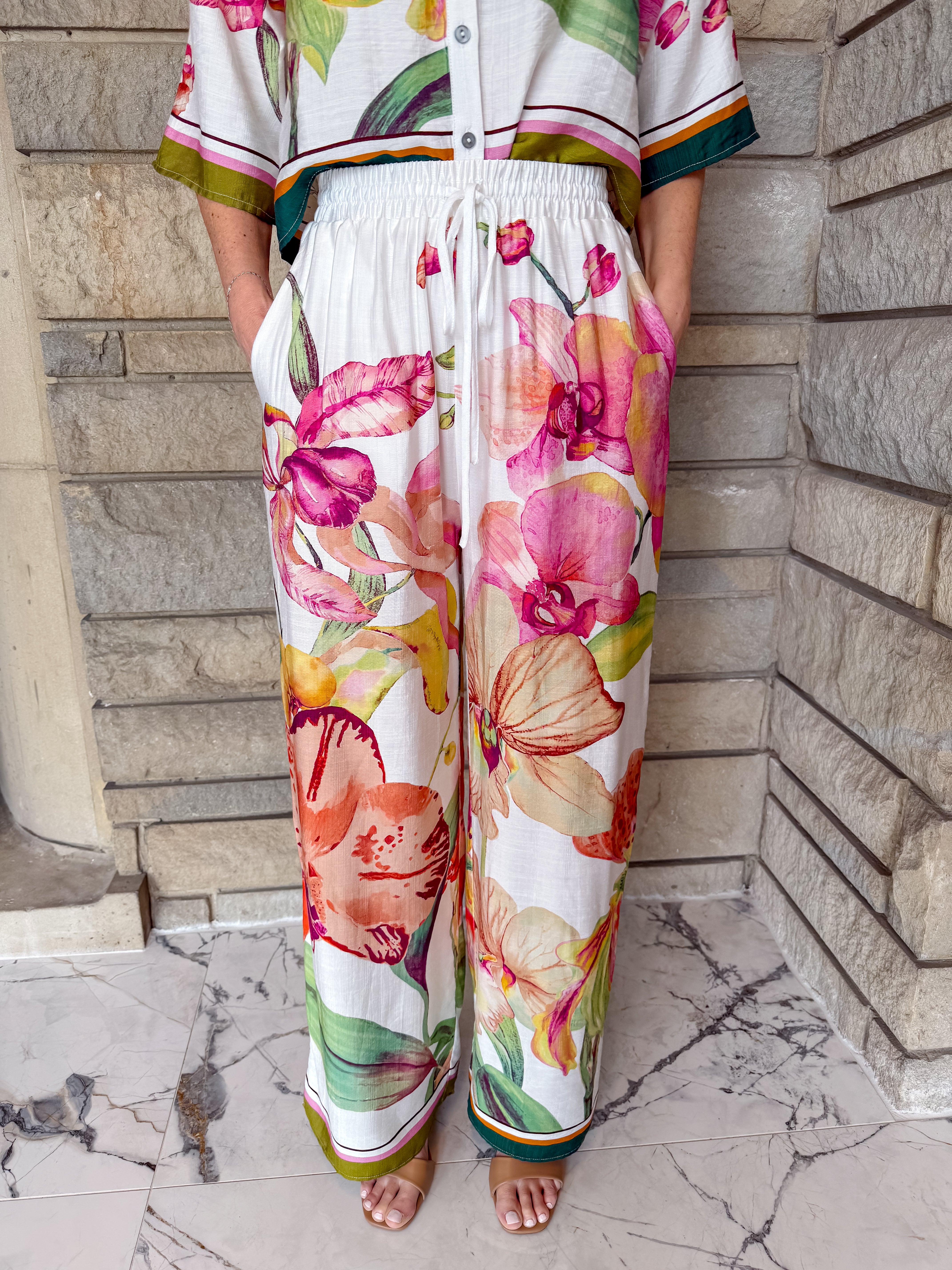 Desiree Tropical Pants Set