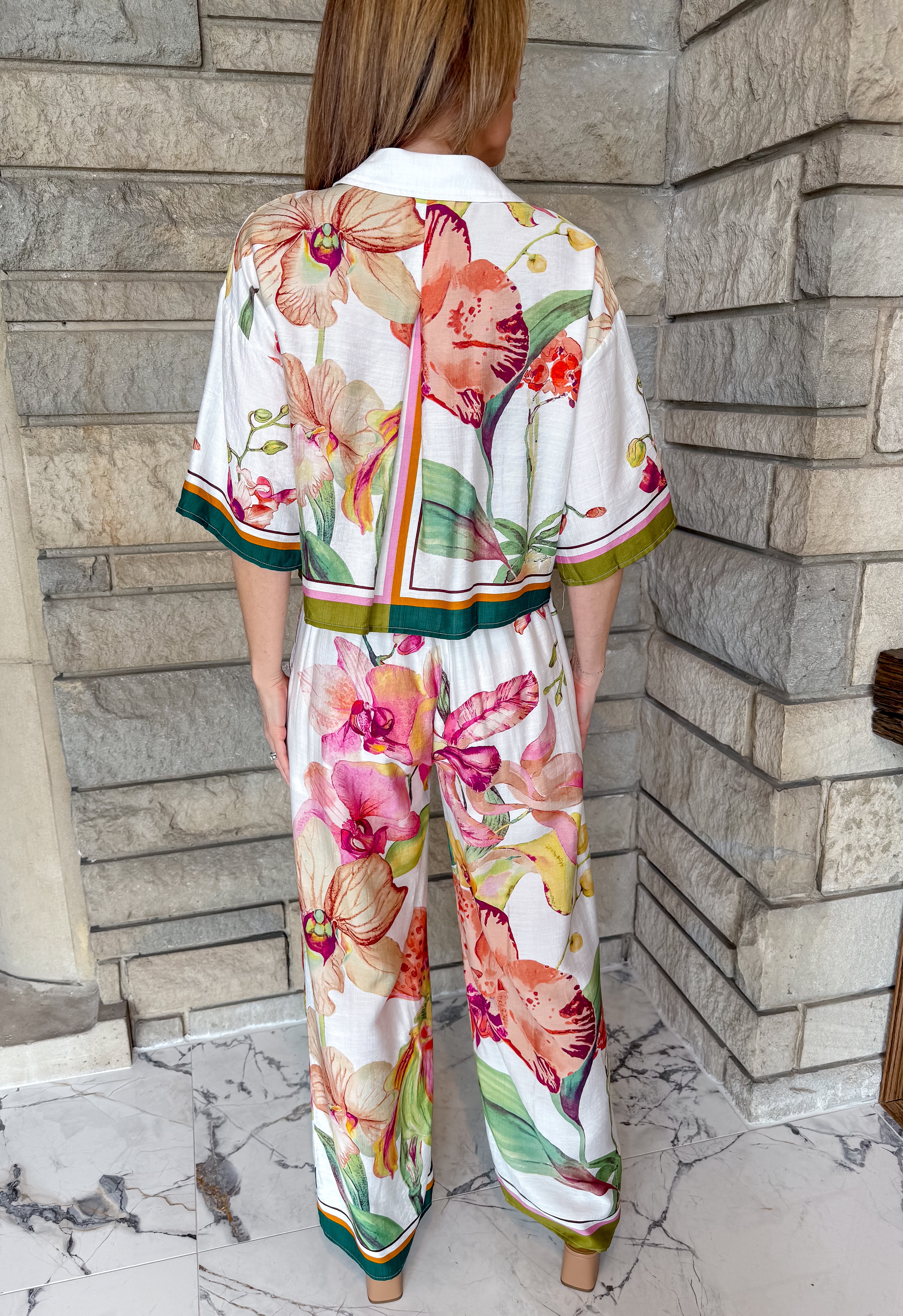 Desiree Tropical Pants Set