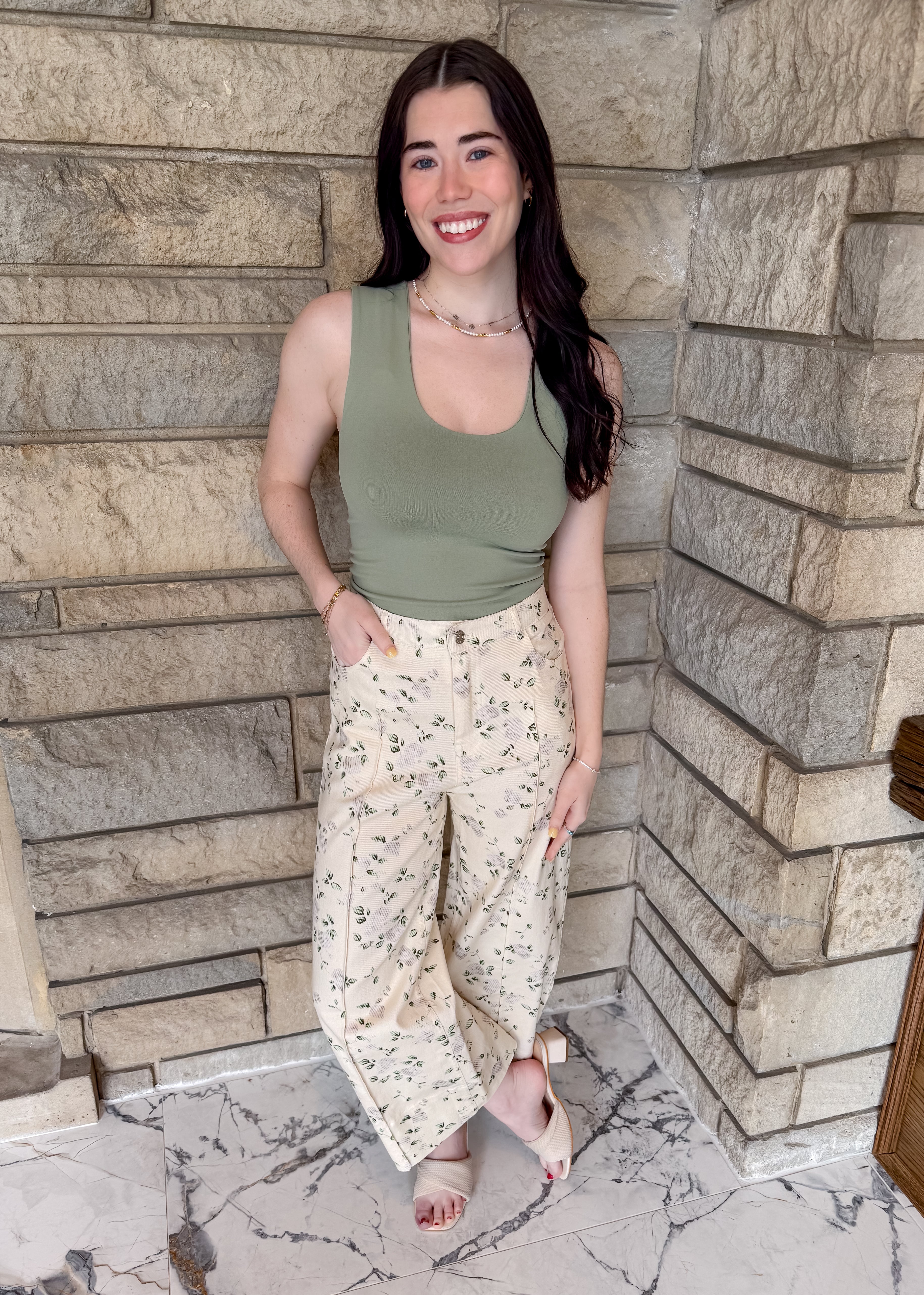Noelle Floral Pintuck Pants