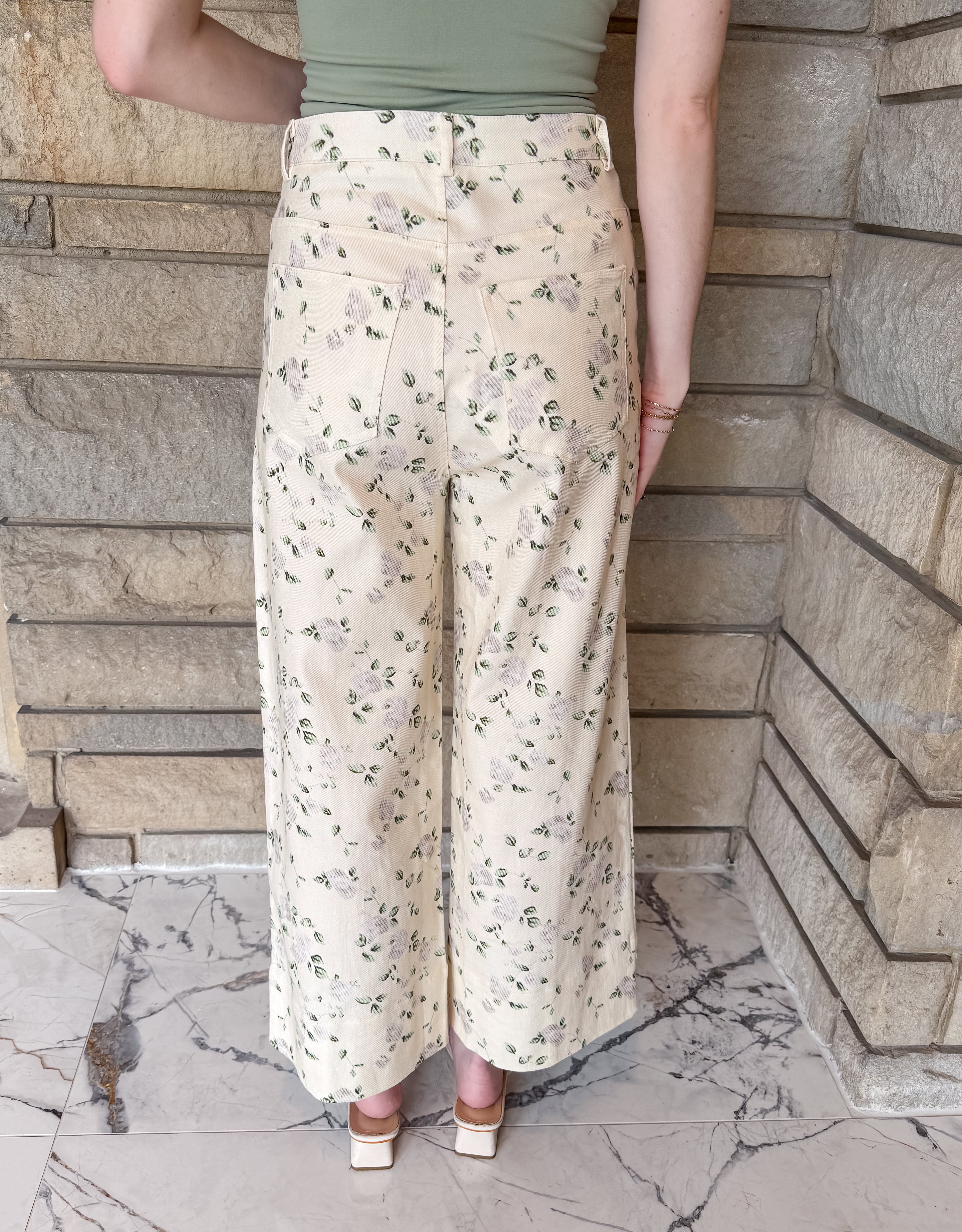 Noelle Floral Pintuck Pants