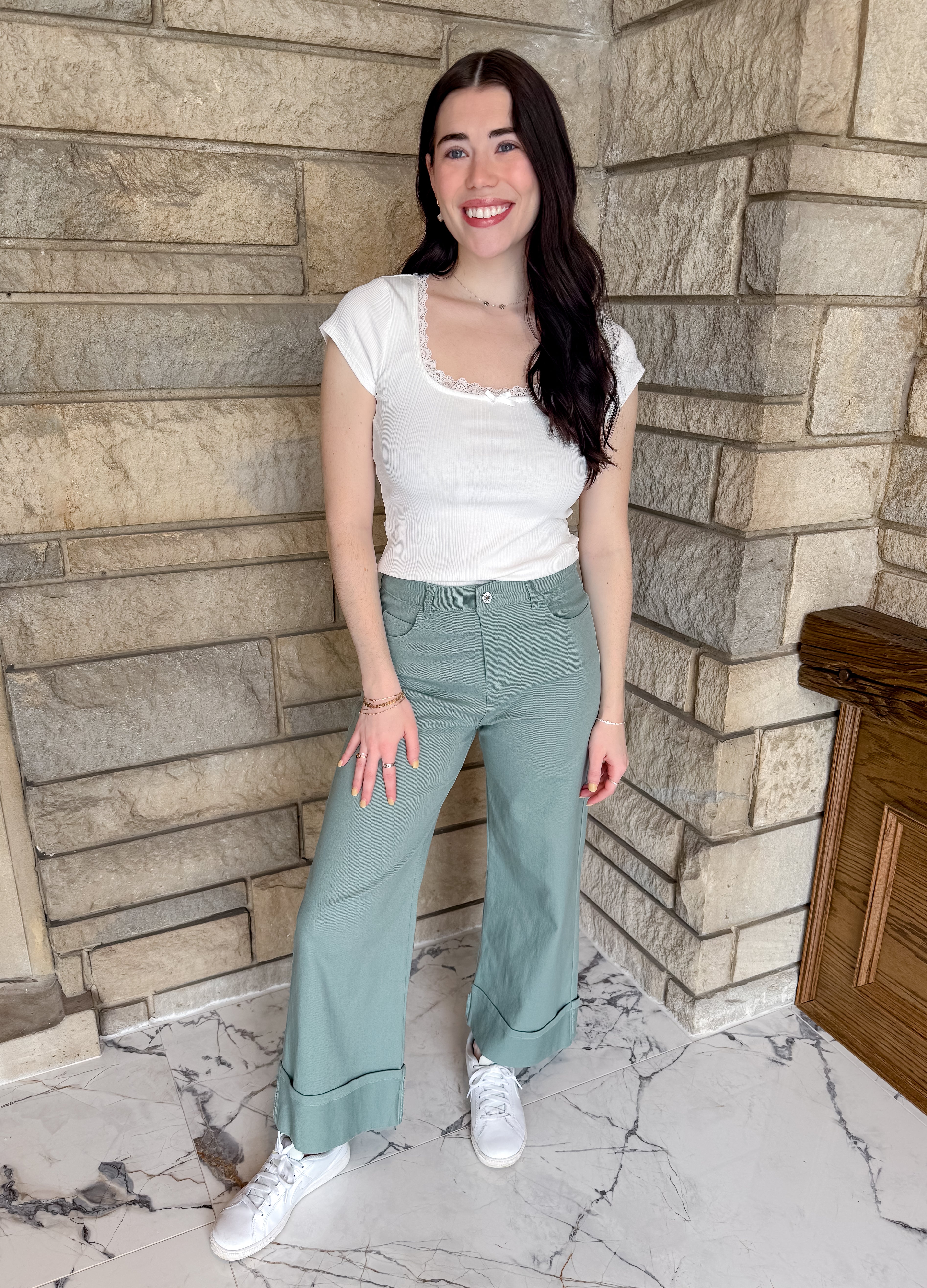 Gianina Wide Leg Cuff Pants