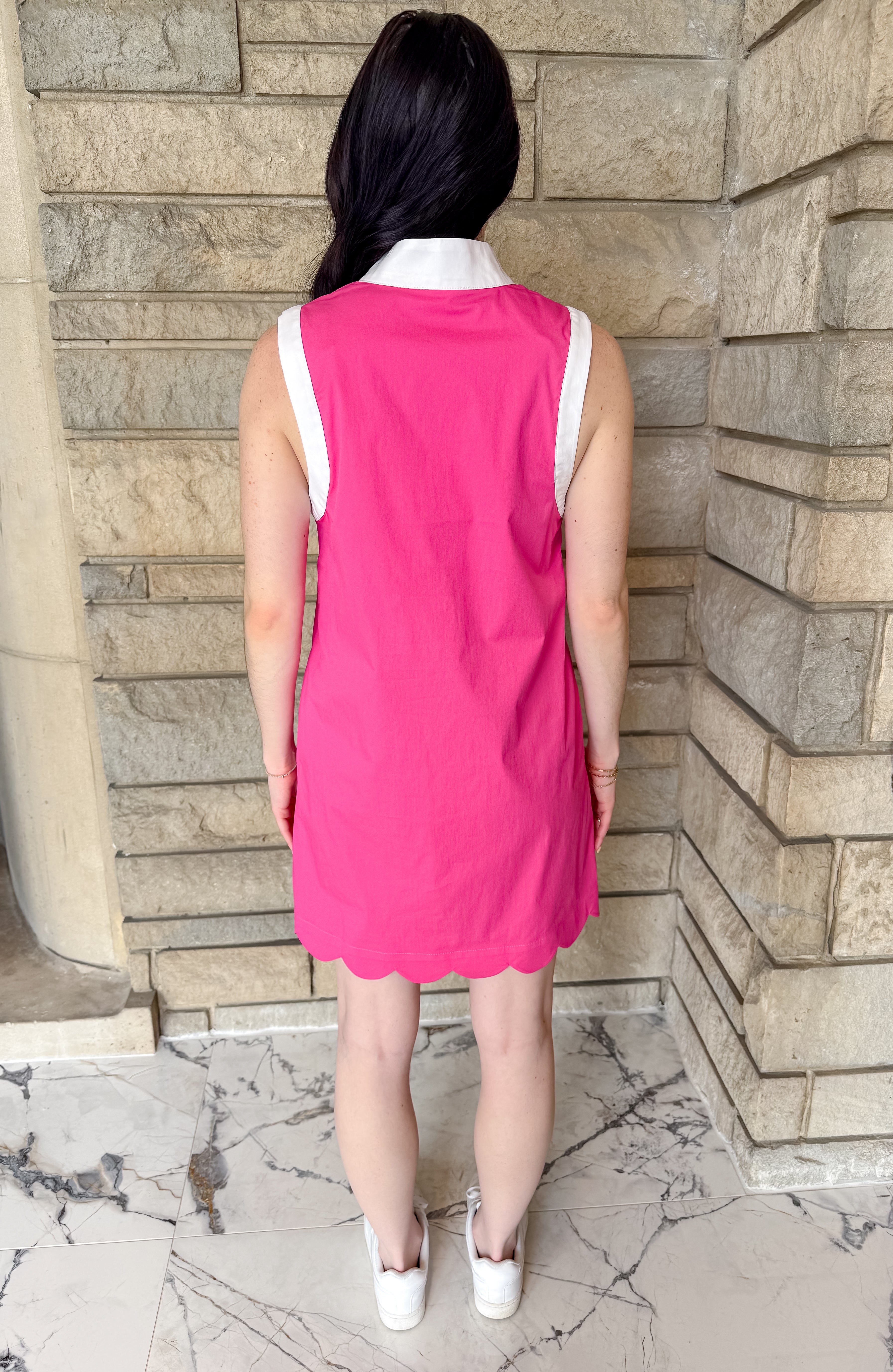 Wanda Contrast Trim Sleeveless Dress
