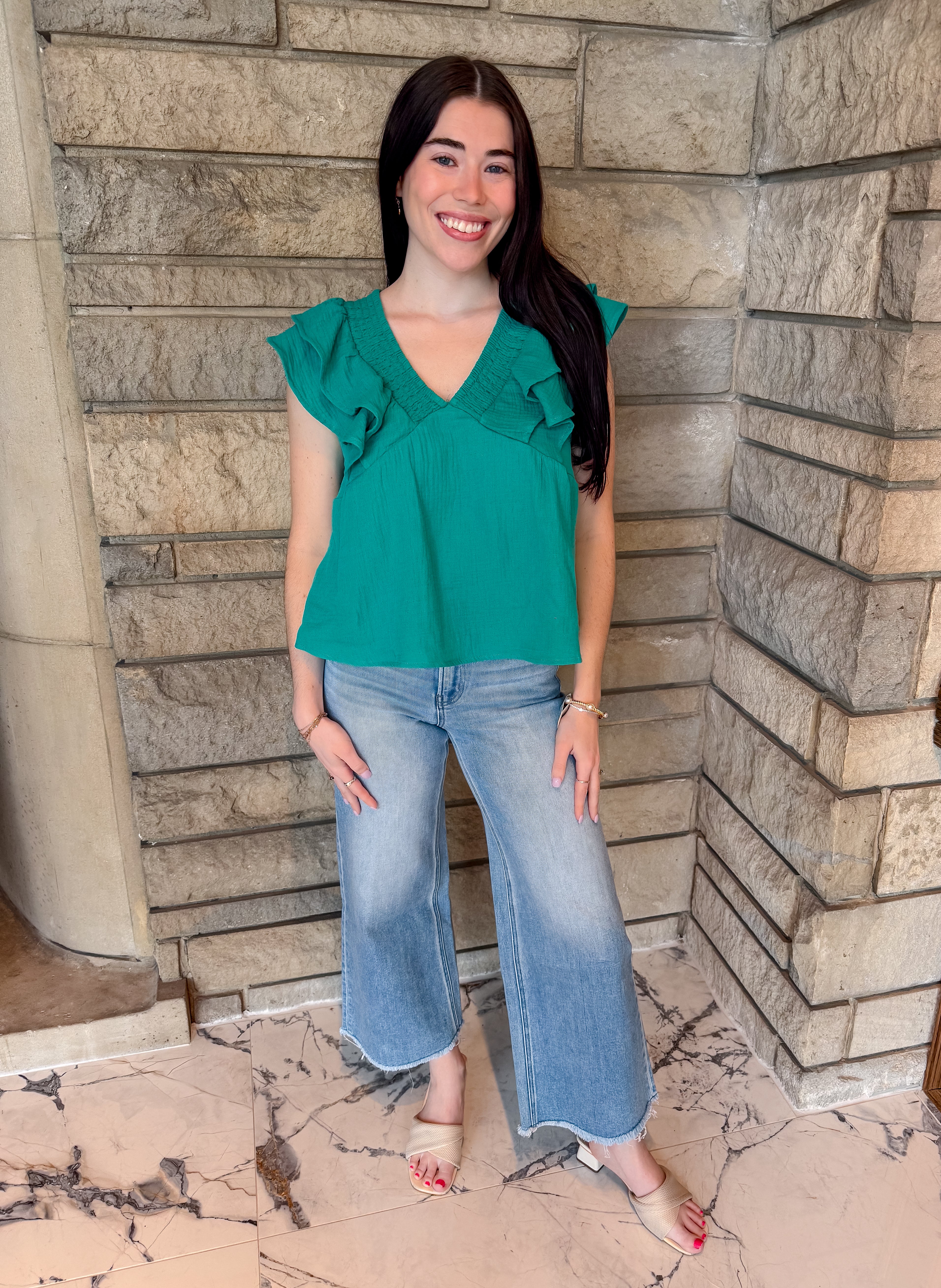 Joey Gauze Flutter Top