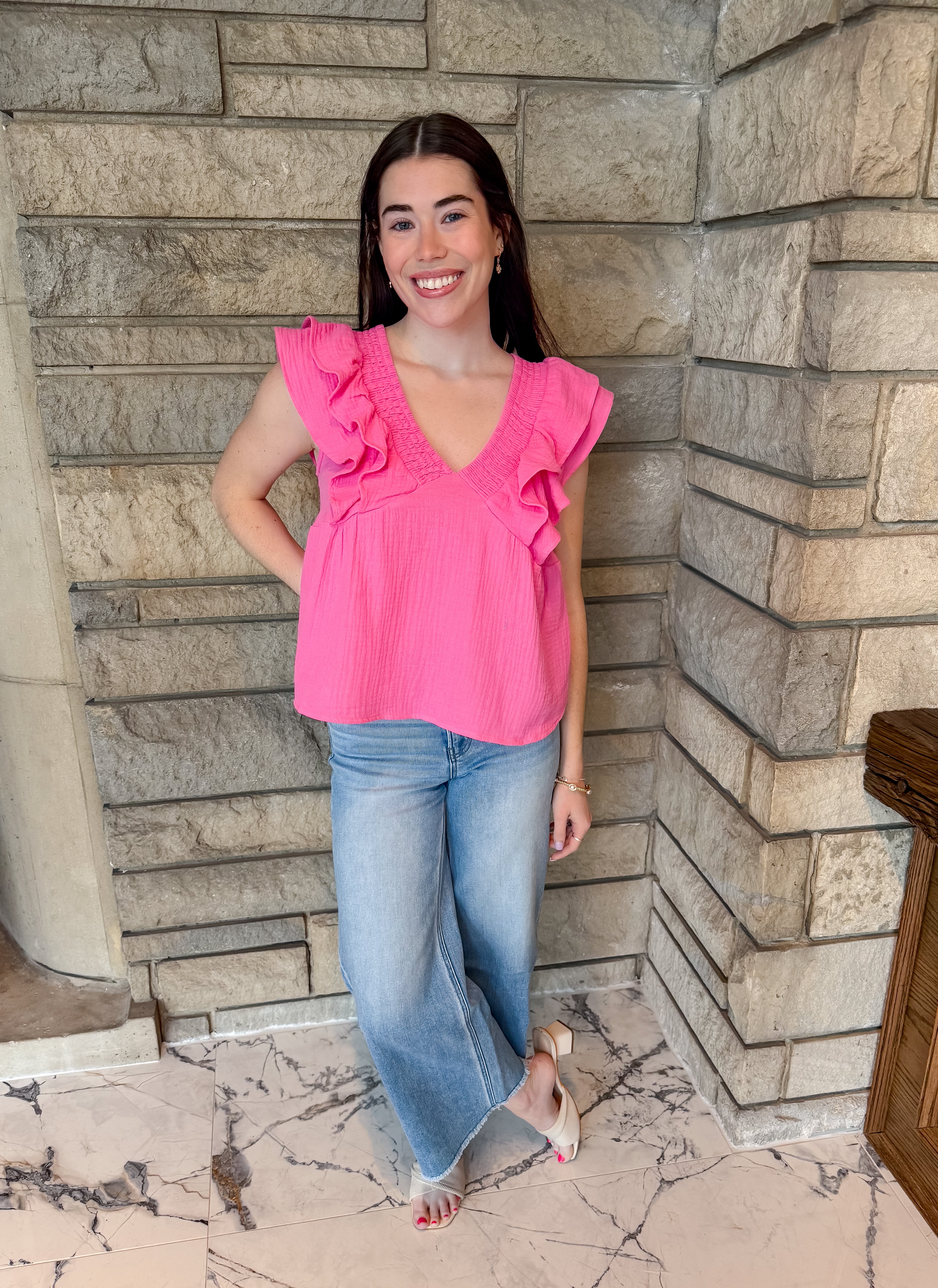 Joey Gauze Flutter Top