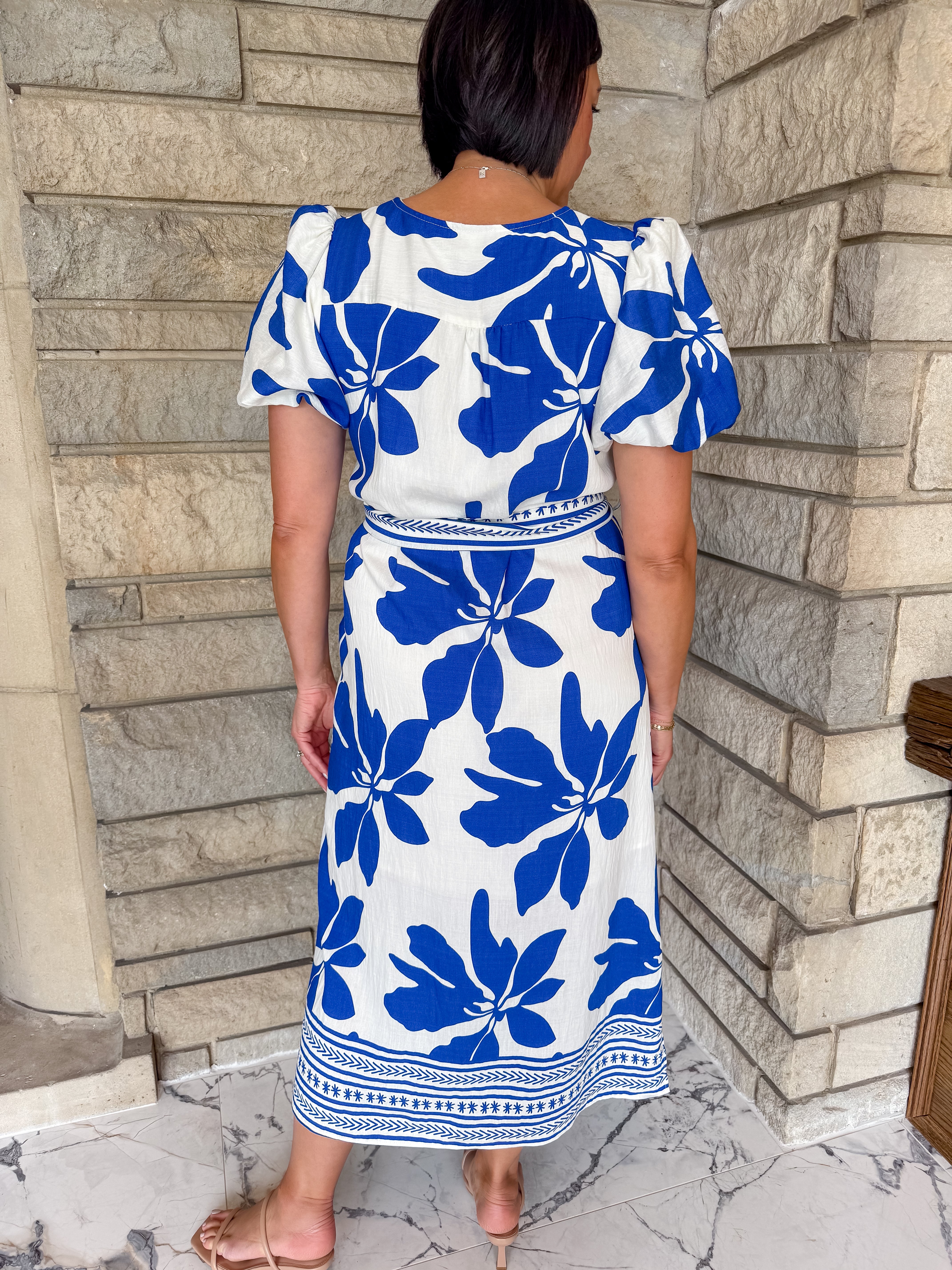 Tara Mixed Print Tie Dress