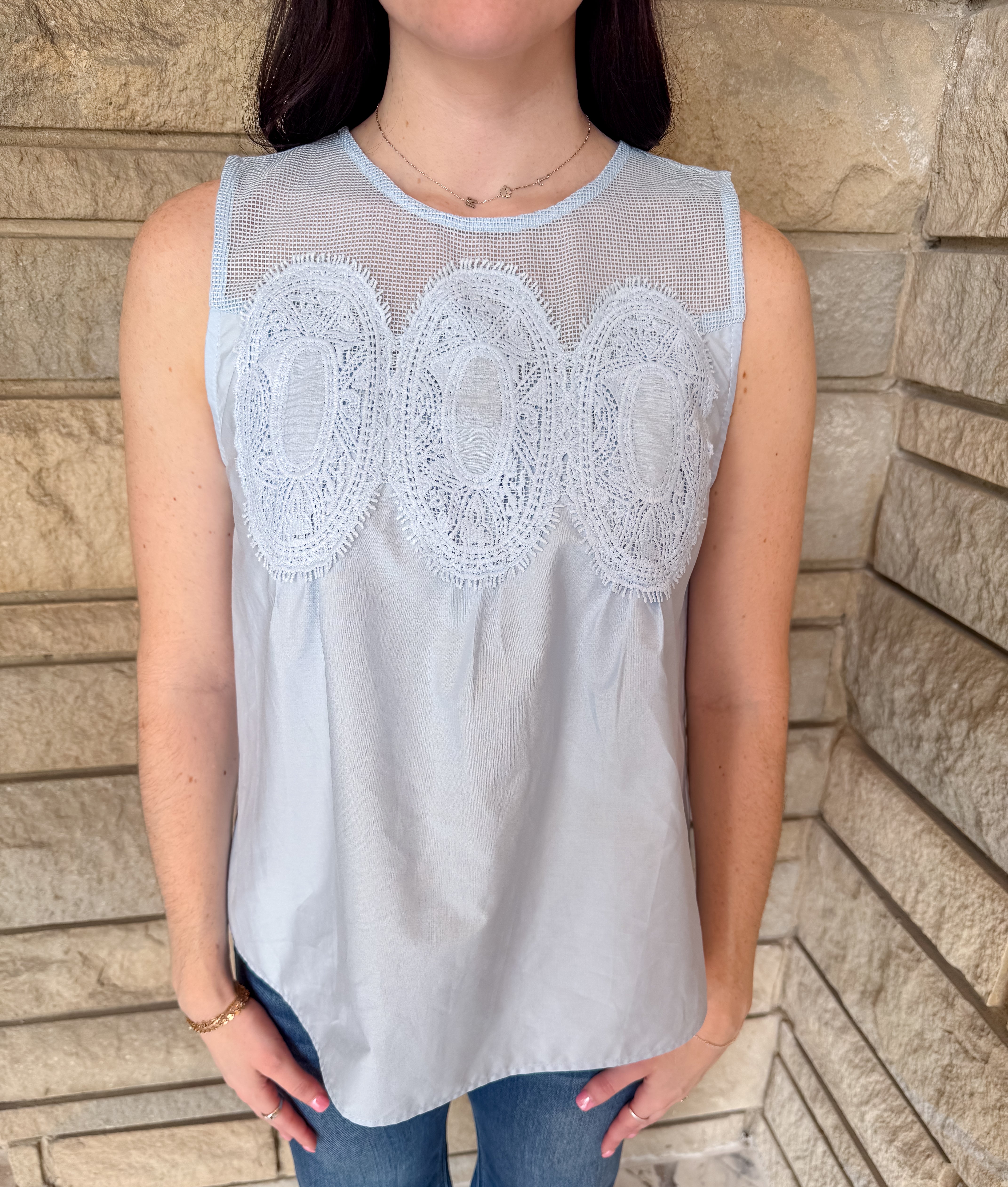 Vienna Mix Media Lace Top