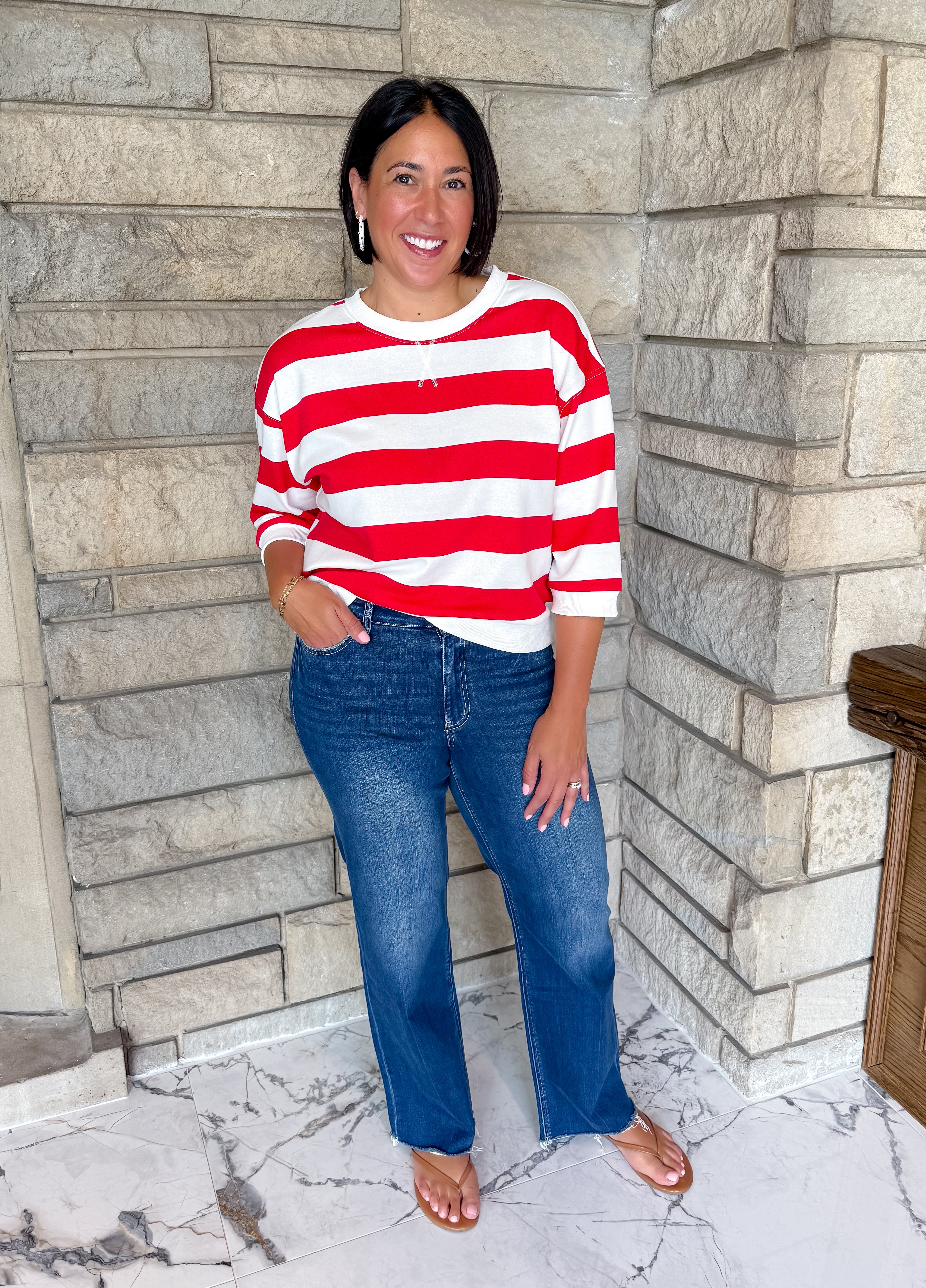 Connie Wide Stripe Sweatshirt