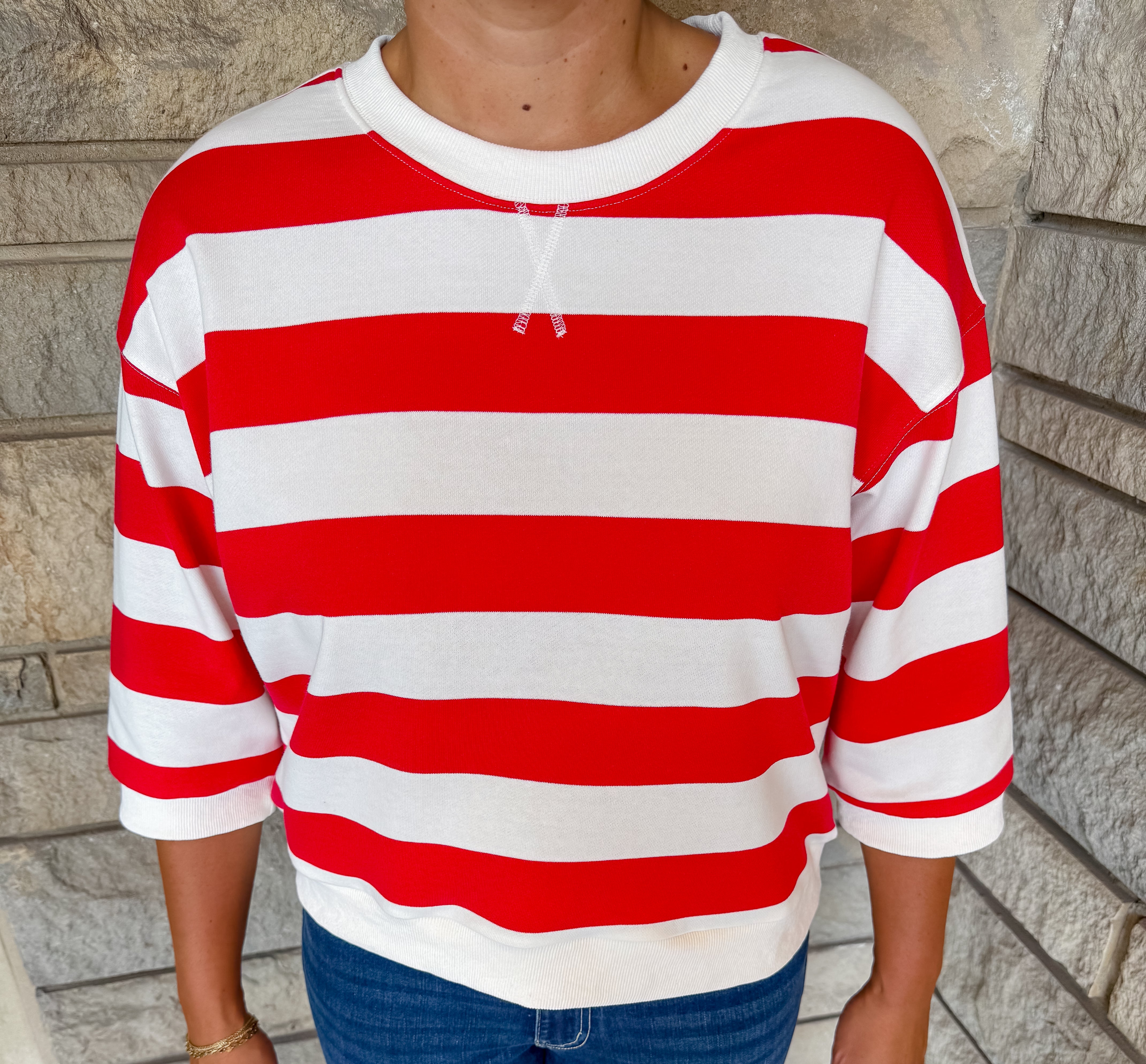 Connie Wide Stripe Sweatshirt