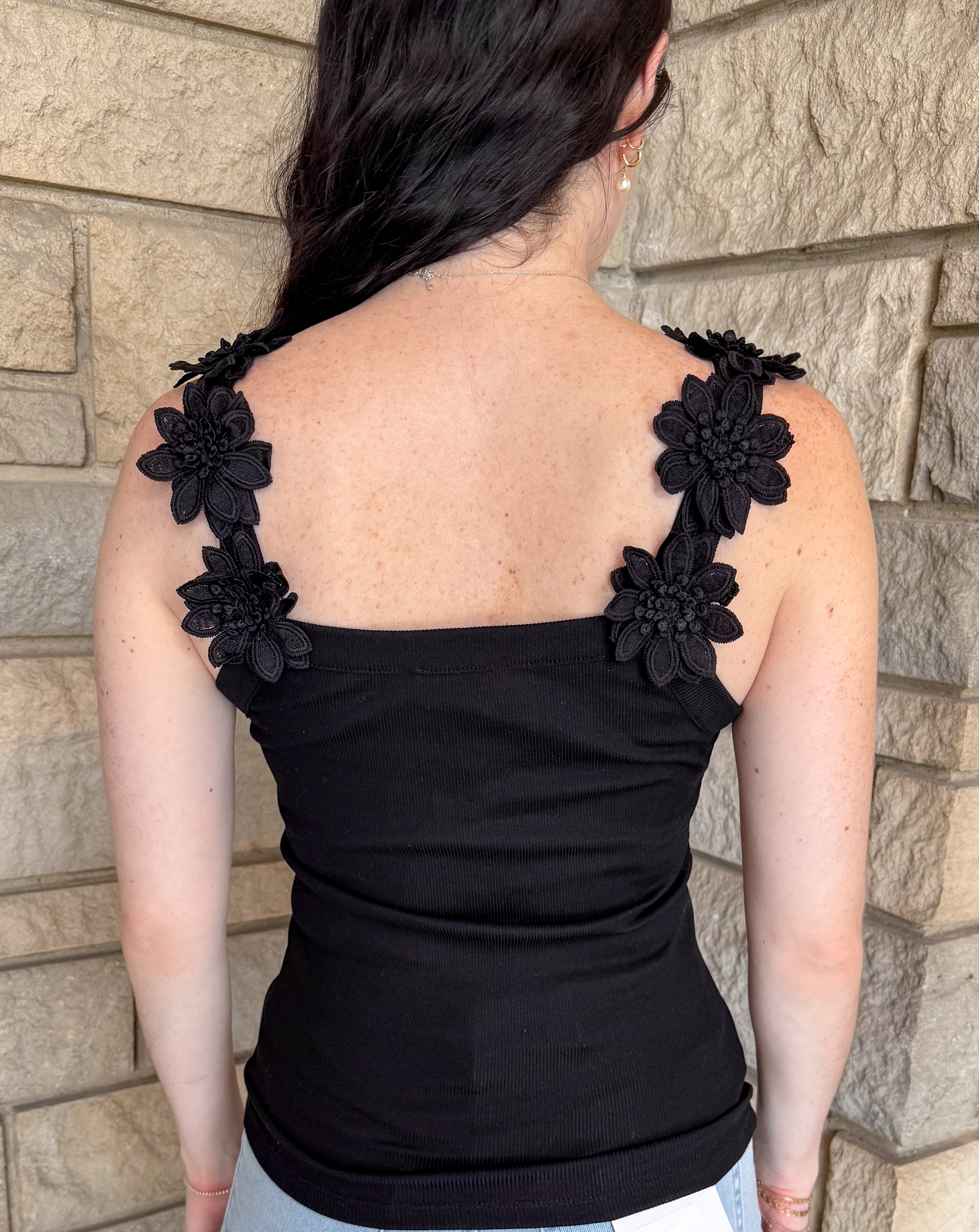 Alisha Flower Applique Tank