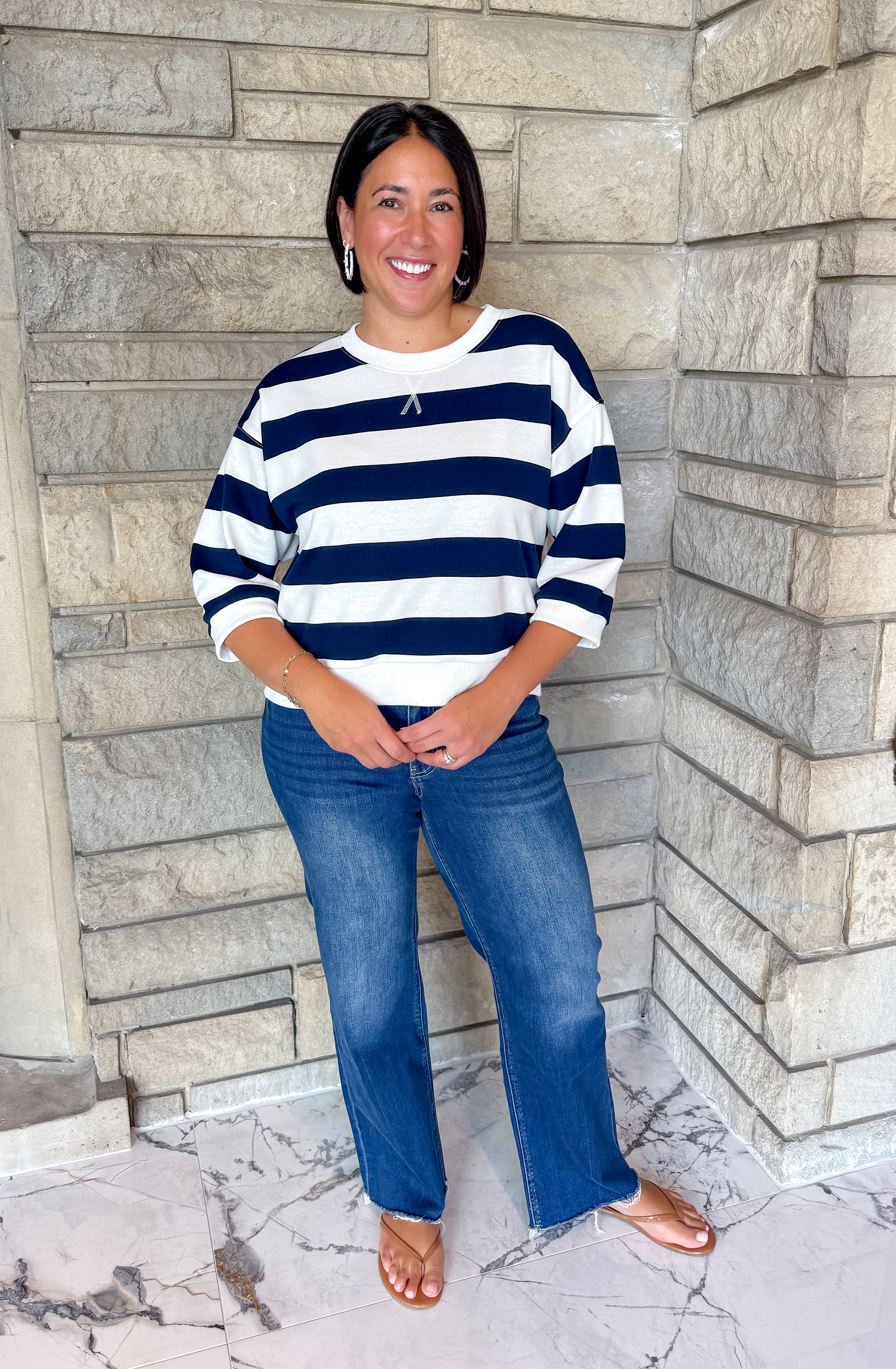 Connie Wide Stripe Sweatshirt