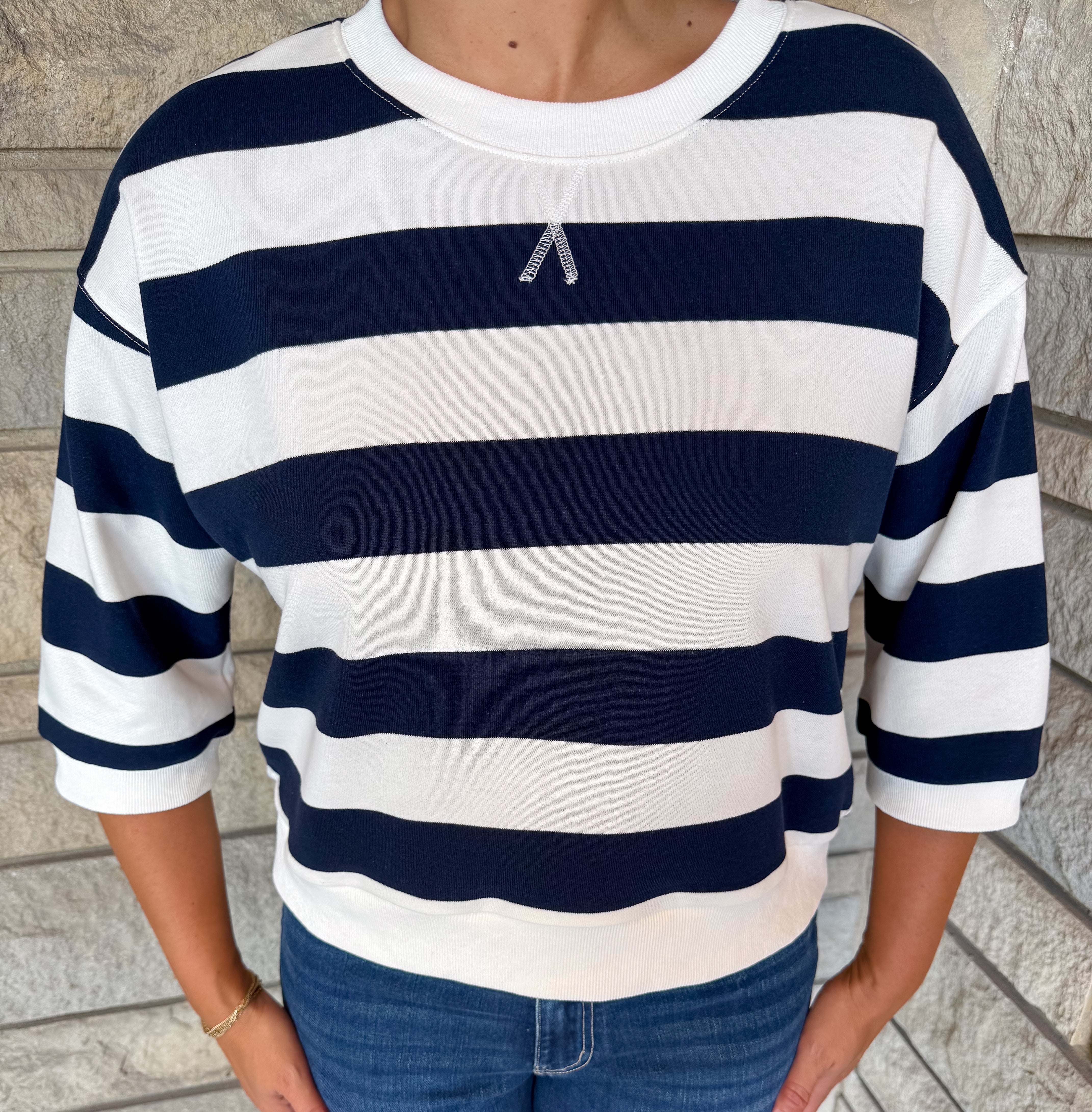 Connie Wide Stripe Sweatshirt