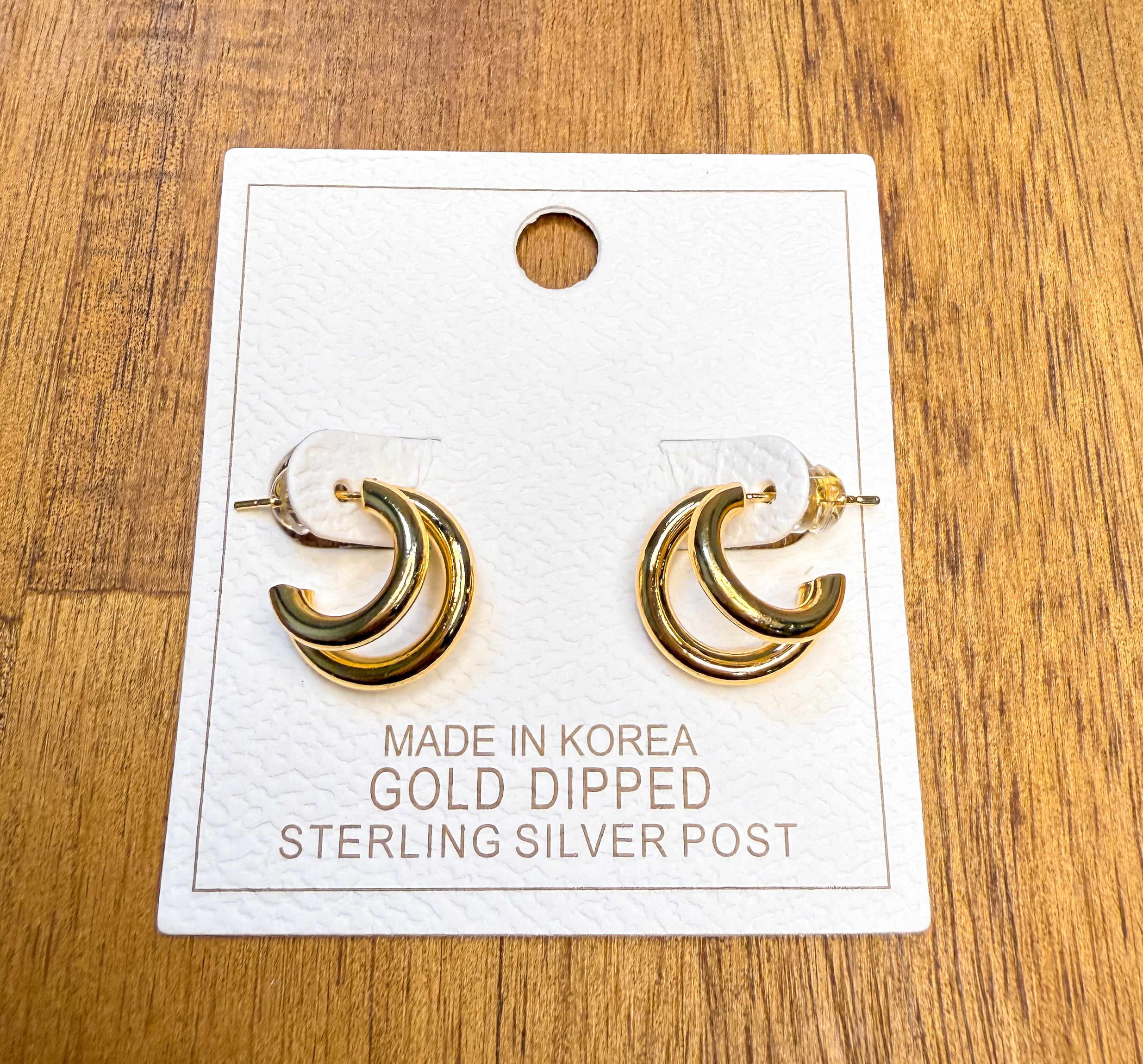 Layered Double Huggie Hoops