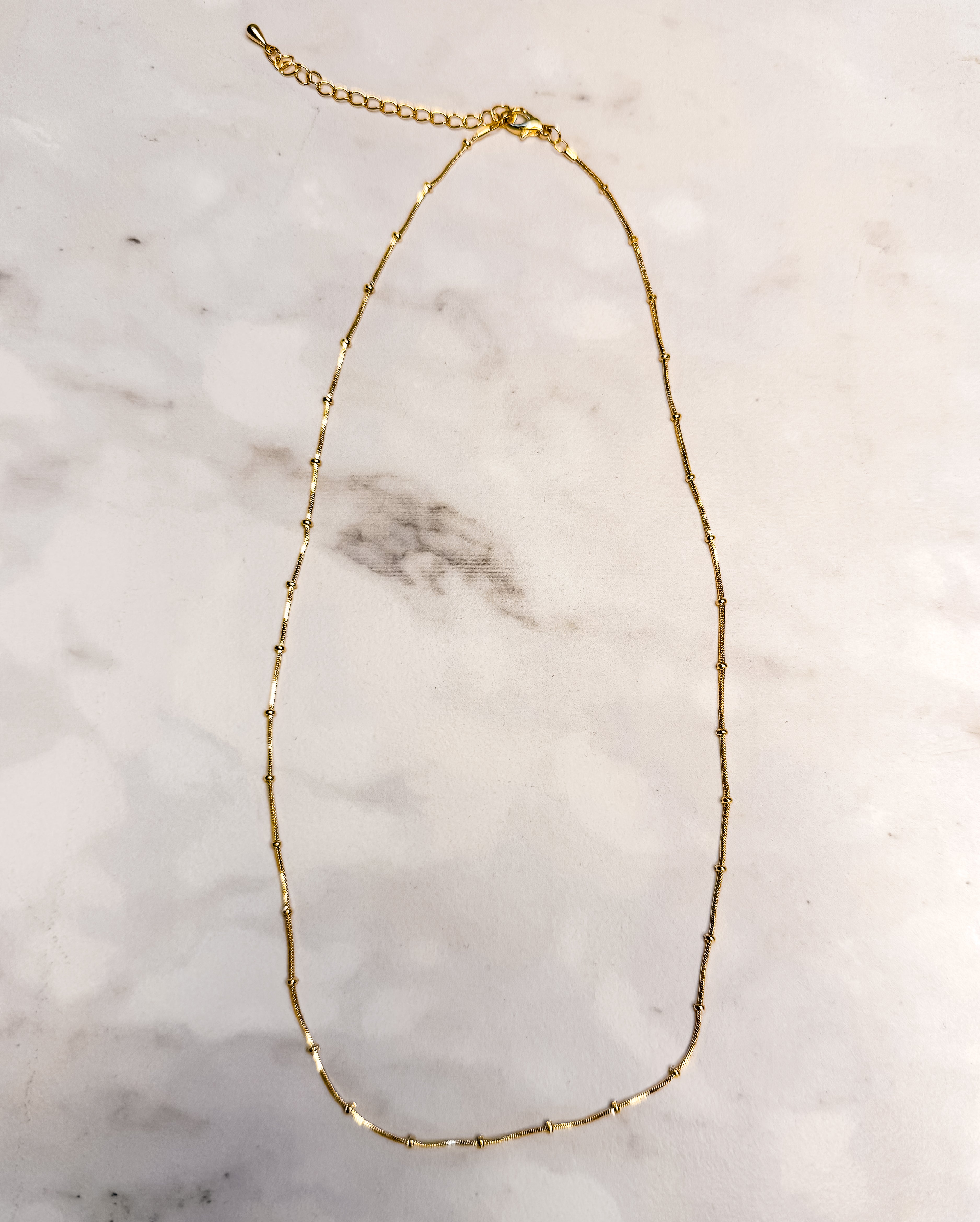 Mini Spaced Bead Snake Chain