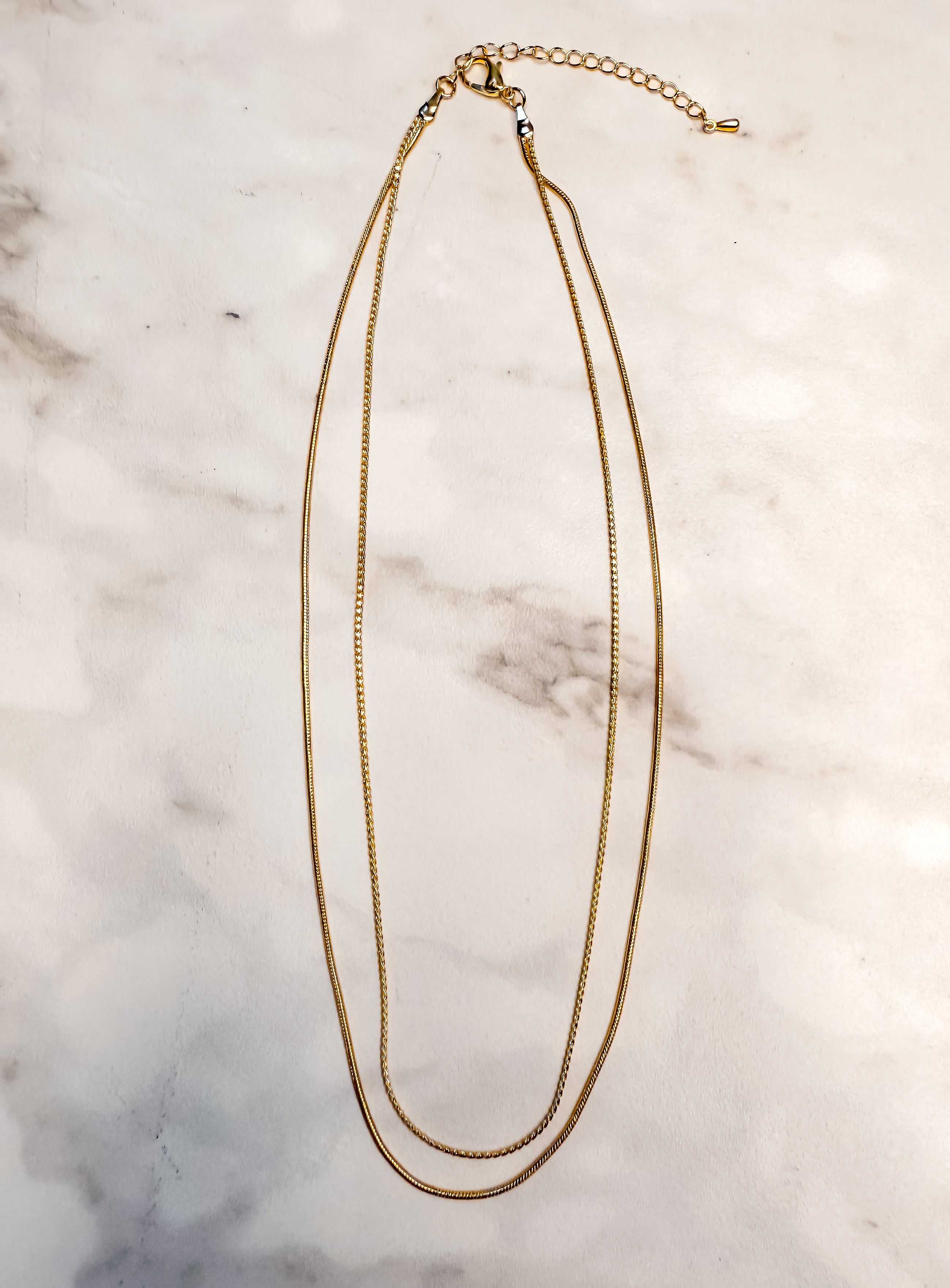 Layered Dainty Chain Necklace