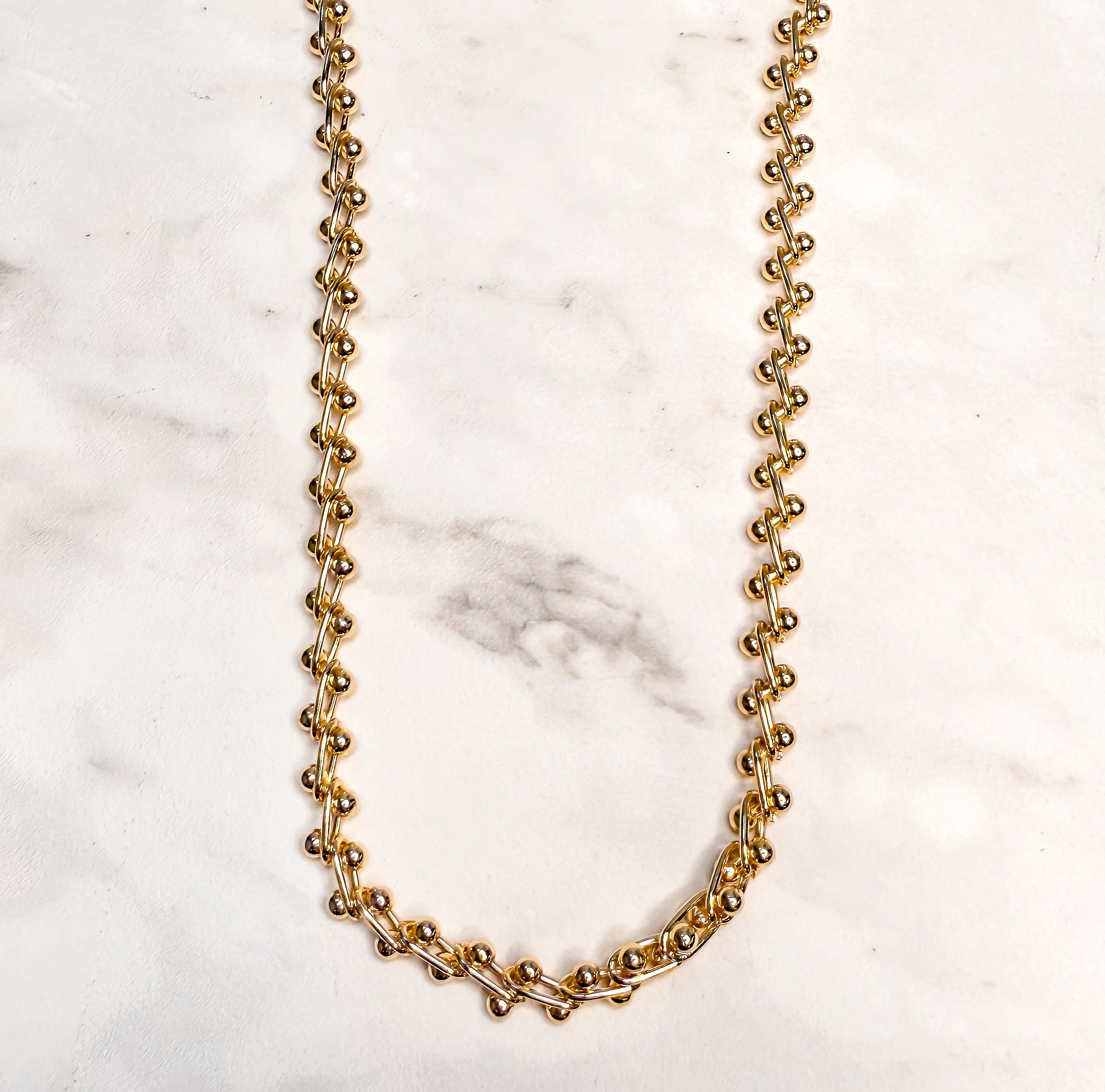 Barbell Chain Link Necklace