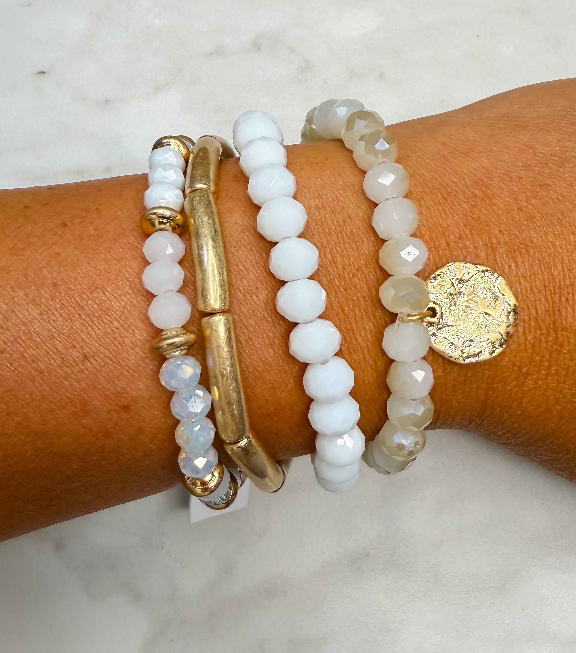 4 Piece Mixed Bead Bracelet Set