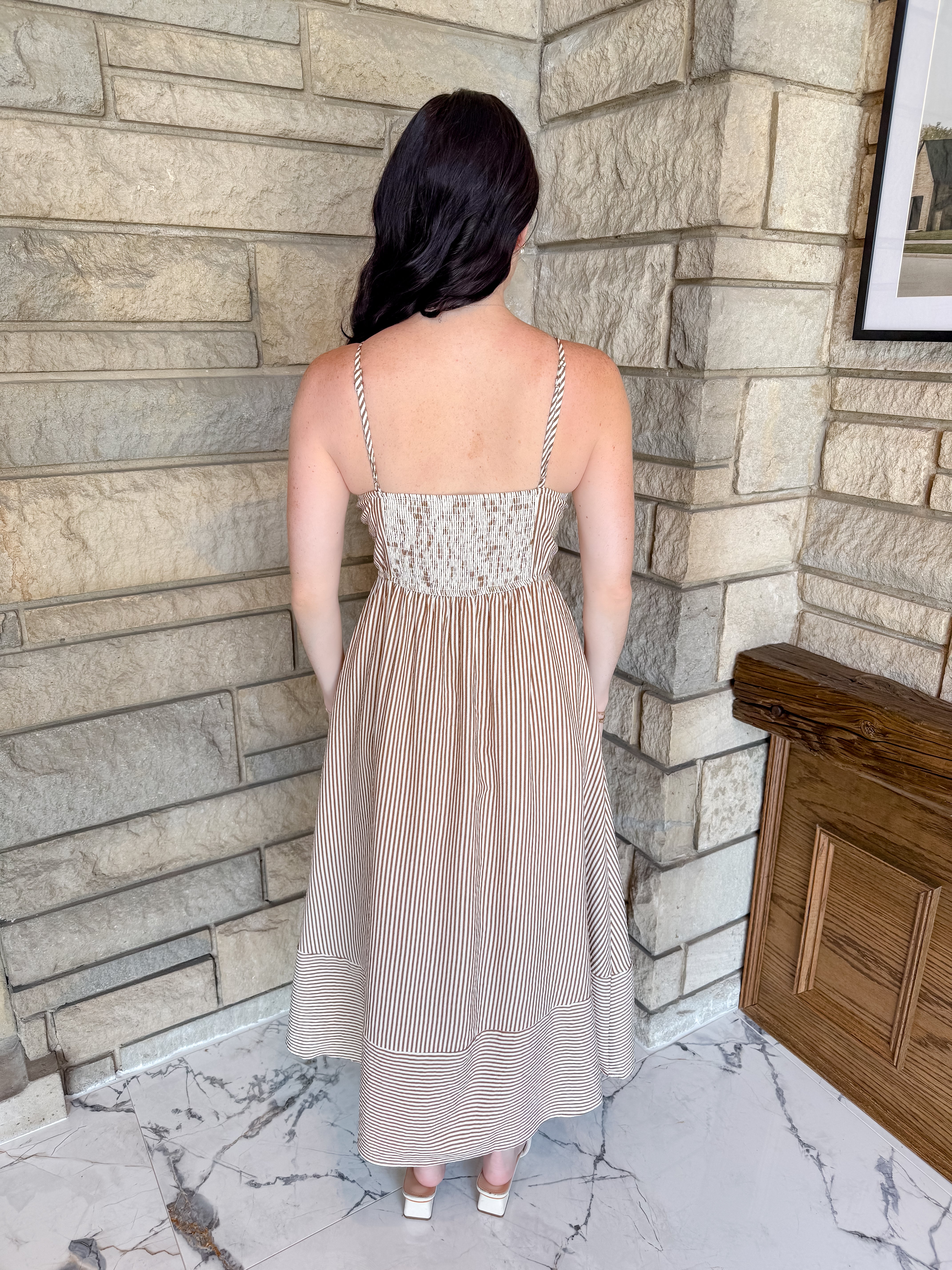 Juliana Seersucker Strappy Dress